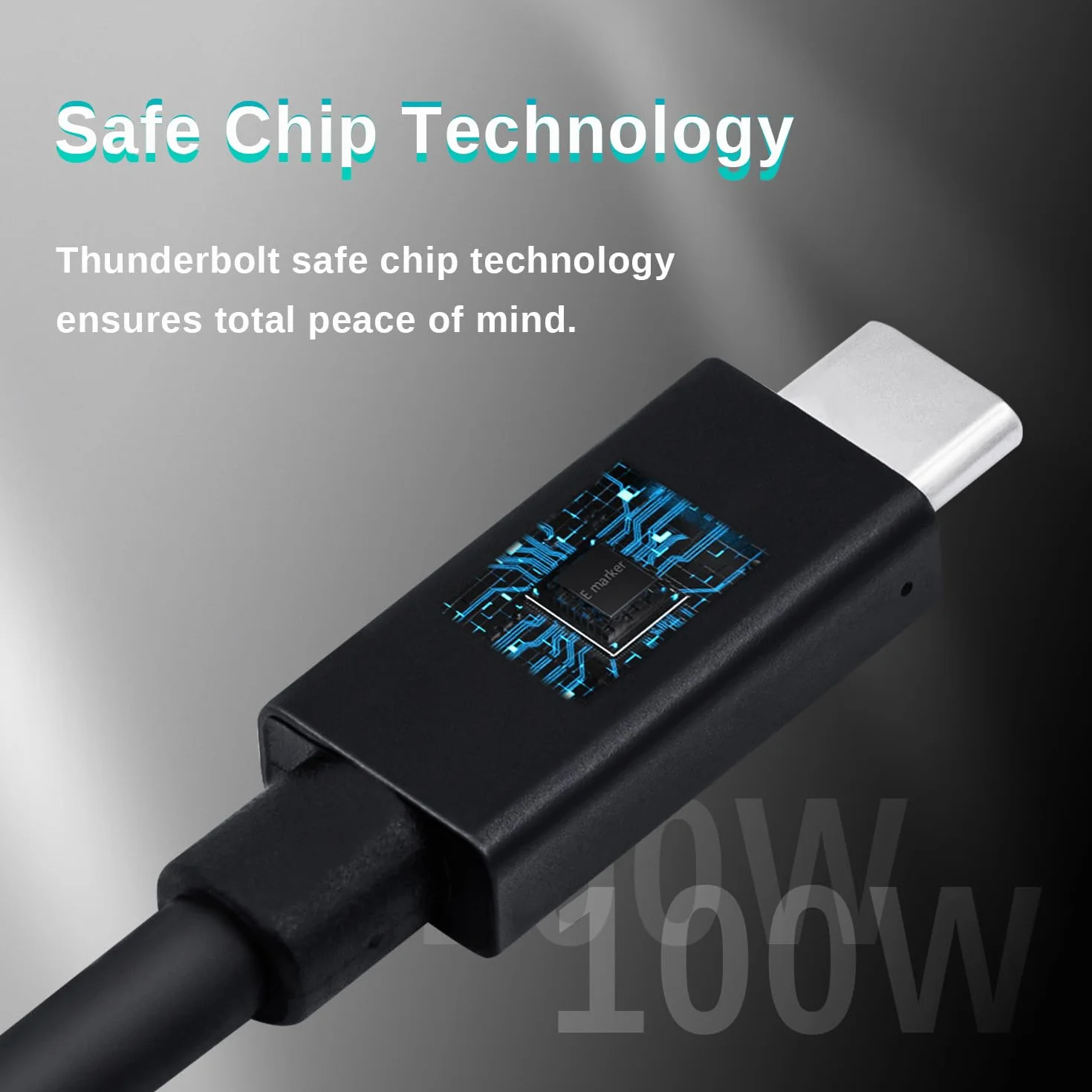 Mcbazel USB-C 4.0 Thunderbolt 4 Kabel 1 m: Szybkie Ładowanie 100 W, 40 Gb/s, 8K 60 Hz, Kompatybilny z Laptopami/MacBookami/Smartfonami/iPadami