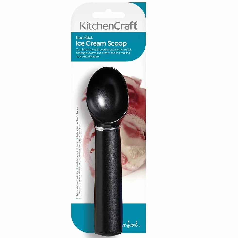 Kitchencraft Łyżka do Lodów, Czarny, 18 cm - 3 x 8 x 25 cm