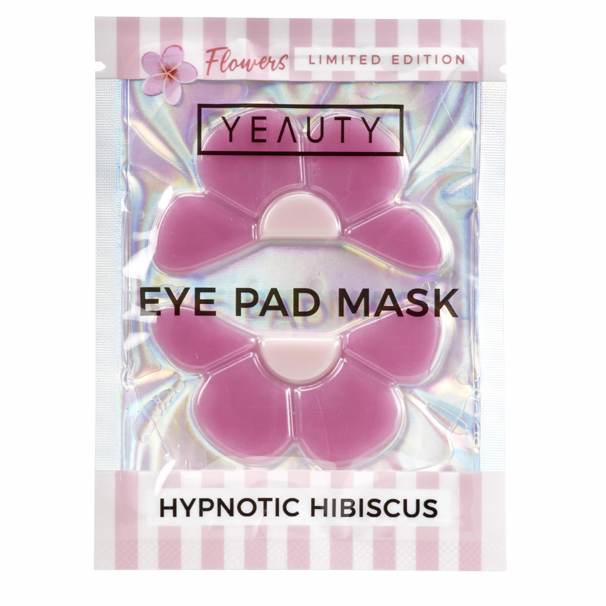 YEAUTY Hypnotic Hibiscus Eye Pad Mask – płatki pod oczy z kwiatem hibiskusa i kwasem hialuronowym, edycja limitowana – 1 para