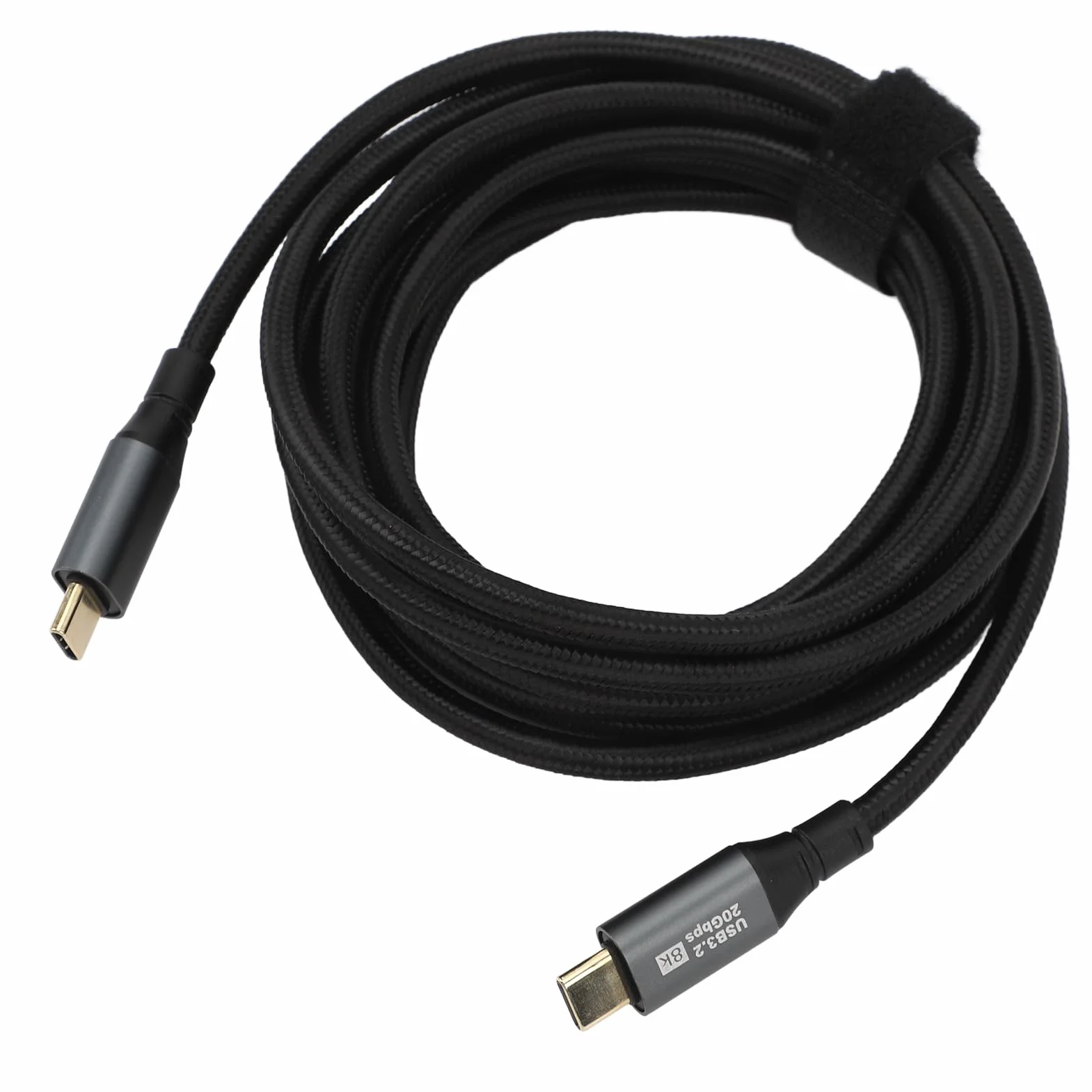 Kabel Typu C do Typu C z podwójną końCówką Typu C, PD100W 20 V 5 A 20 Gb/s 8 K 60 Hz Kabel do Transmisji Danych Typu C, Przyjęcie Standardu USB3.2 Gen2, dla IOS 15 (3 m)
