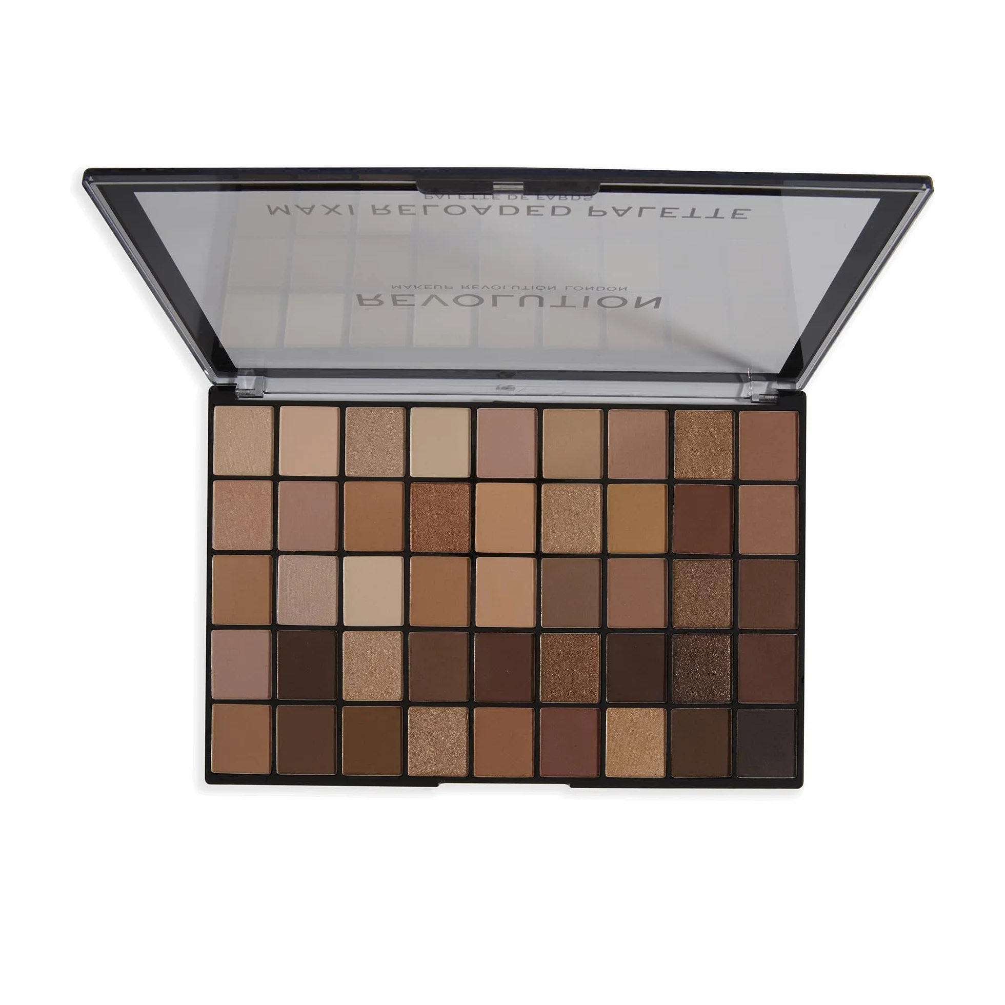 Makeup Revolution, Maxi Reloaded Paleta cieni do powiek, Ultimate Nudes, 45 odcieni, 297g