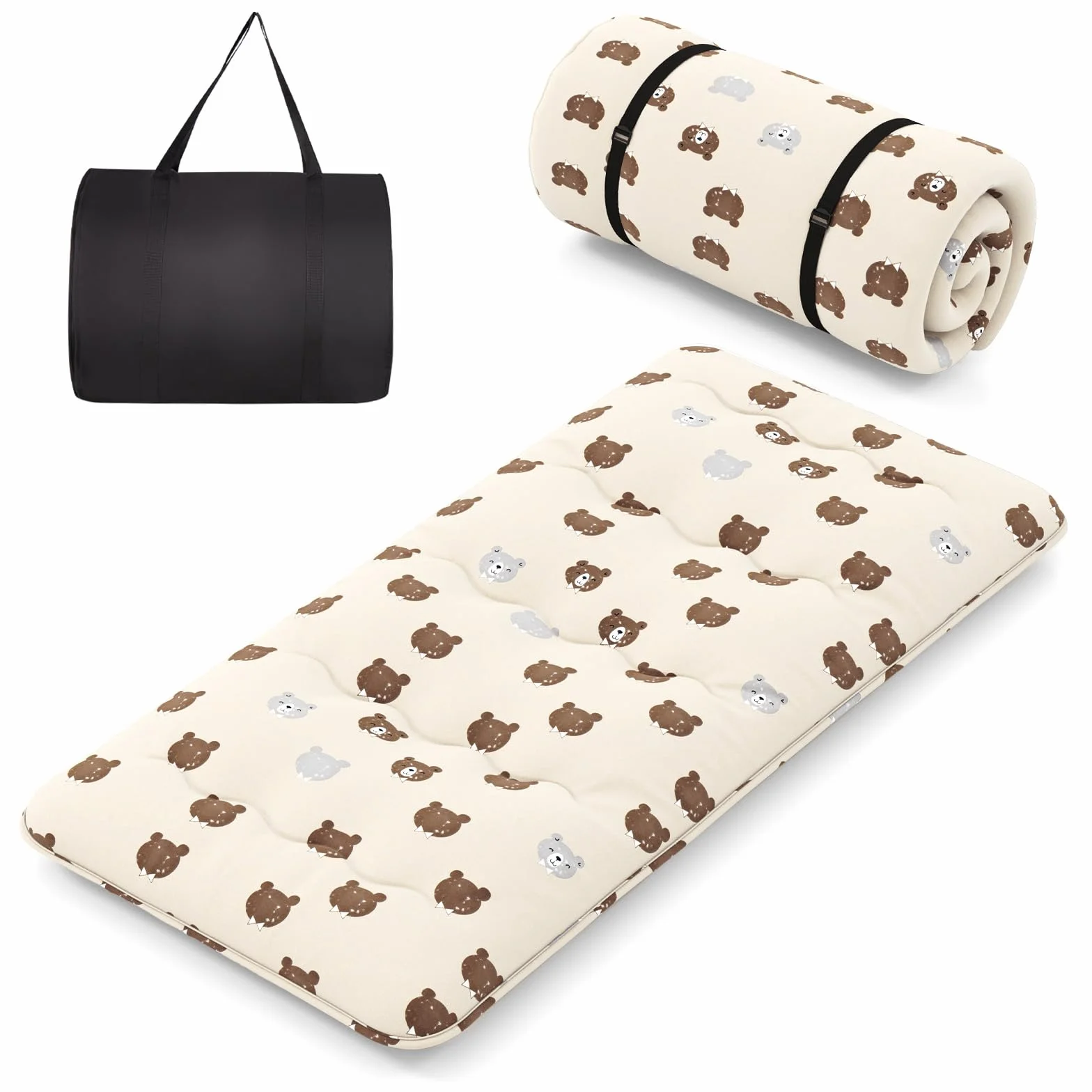 COSTWAY Japoński materac futon składany 90x200 cm z poszewką do prania