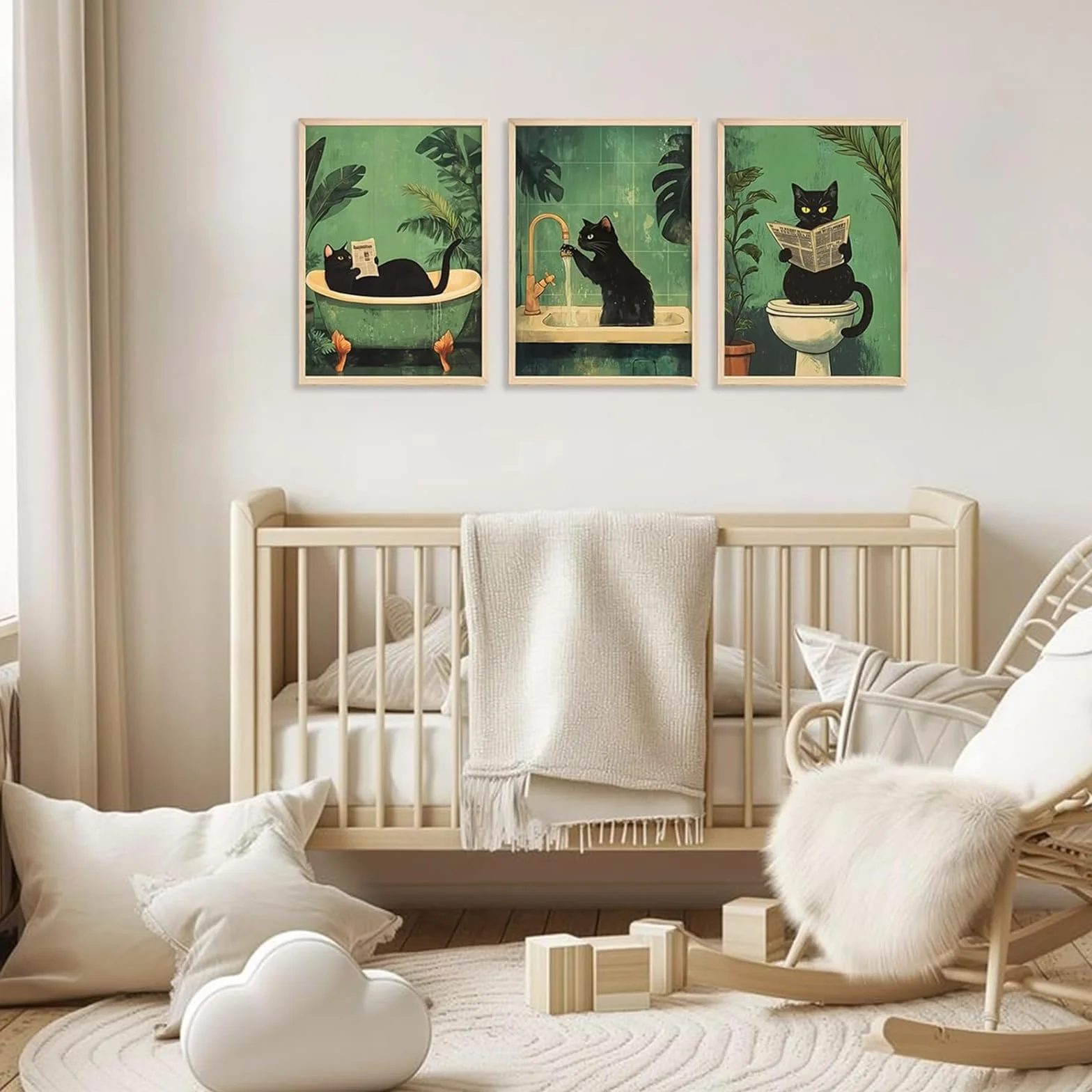 3 obrazy łazienkowe, do toalety, śmieszne obrazy kotów do łazienki, zdjęcia, łazienki, zwierzęta, 30 x 40 cm, dekoracja ścienna w stylu retro, nadają się do dekoracji toalety łazienkowej (bez ramki)