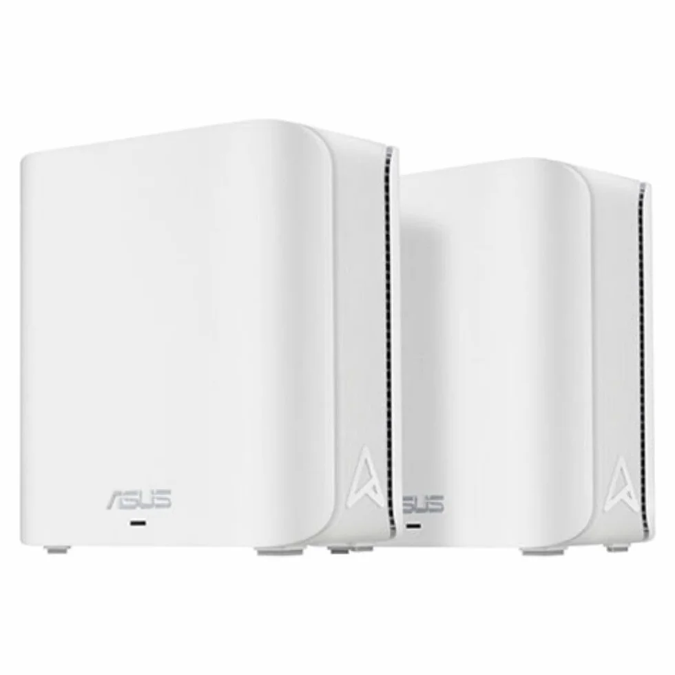 ASUS ZenWiFi BD4 2-pak dwuzakresowa siatka WiFi 7, 3600 Mbps, zasięg 470 m², dwa porty 2,5G, w zestawie kontrola bezpieczeństwa i rodzicielska, Smart Home Master SSID, biały