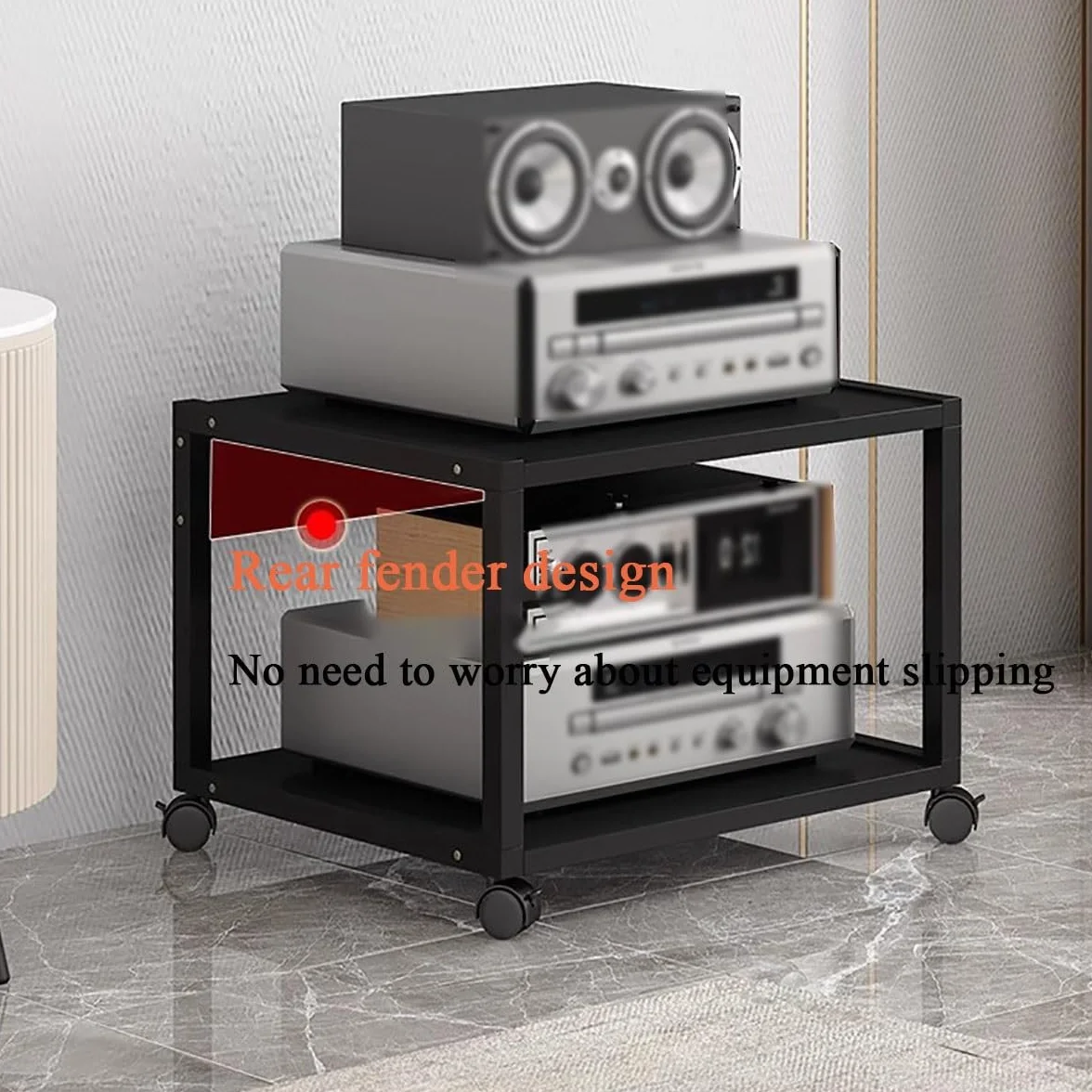 7-poziomowa Wieża Z Regałem Audio-wideo O Wysokości 131 Cm/szafka Na Telewizor Stereo, Półki Na Głośniki, Stojak Na Konsolę Do Gier, Odbiornik DVD, Odtwarzacz CD, Narożne Centrum Rozrywki(Red)