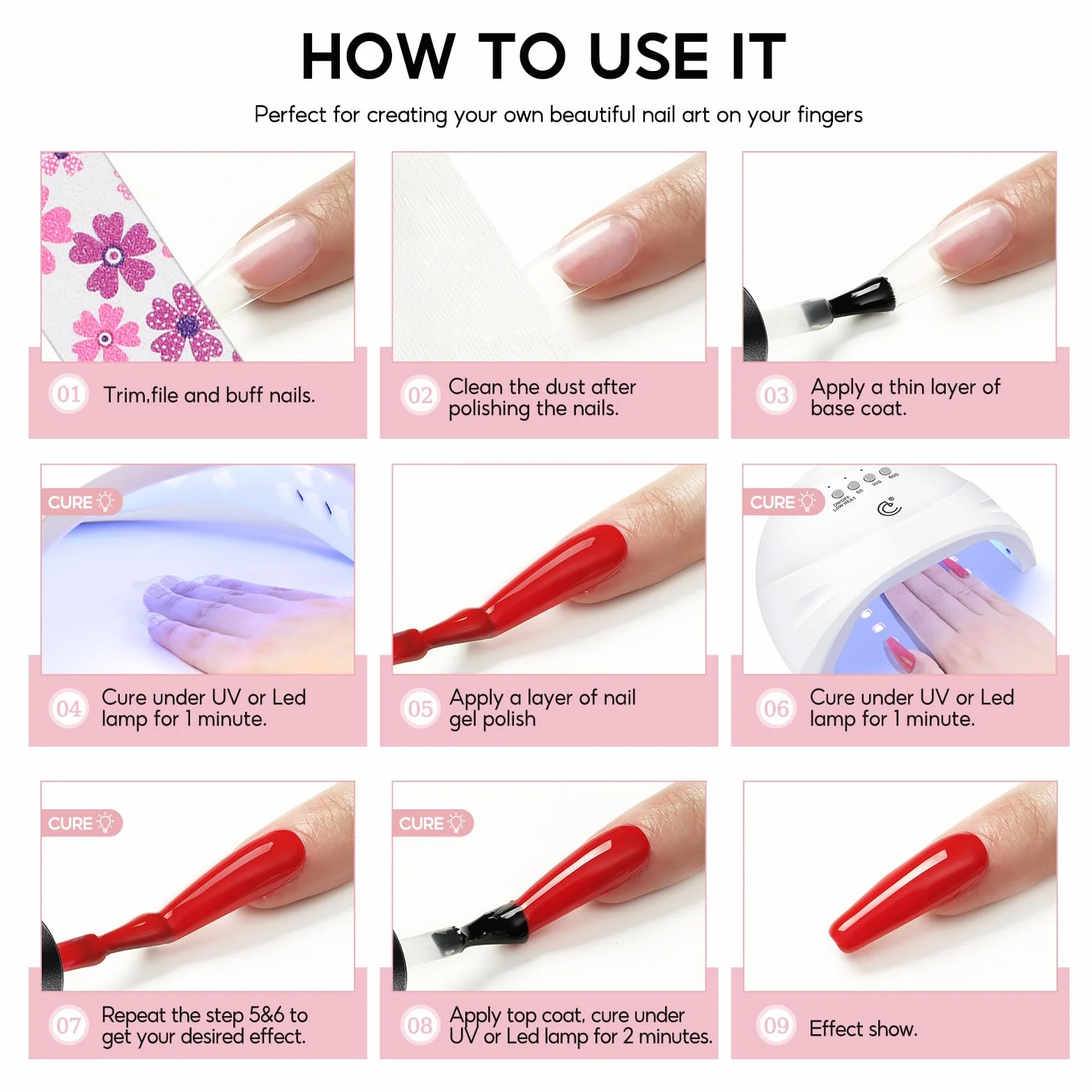 COSCELIA Kompletny zestaw do paznokci żelowych UV, 25 szt. półtrwałych lakierów bazowych i wierzchnich i matowych, lampa UV żel do paznokci zestaw do manicure dla początkujących
