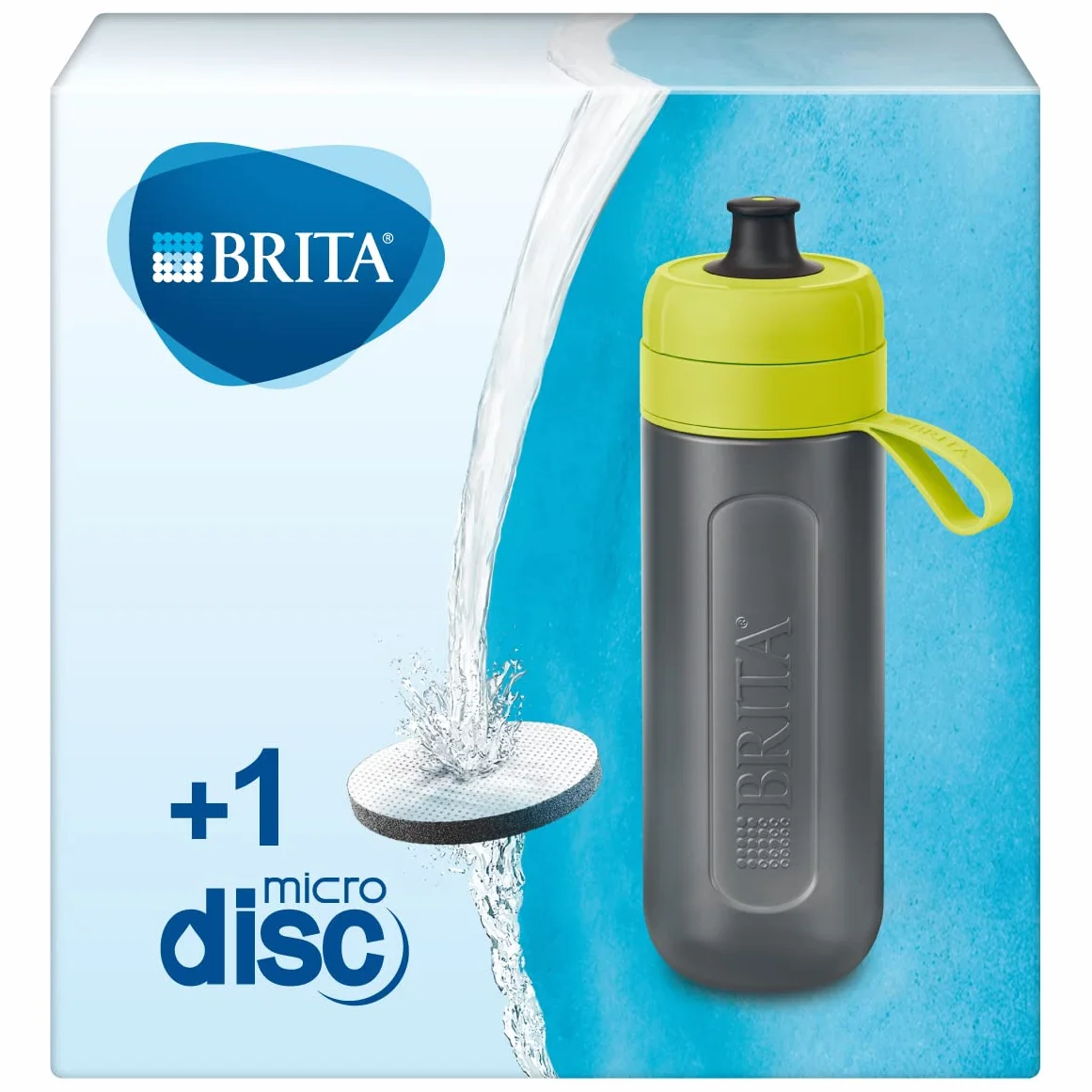 BRITA Active Limone Fill&Go butelka sportowa z filtrem na podróż, bez BPA, szczelna