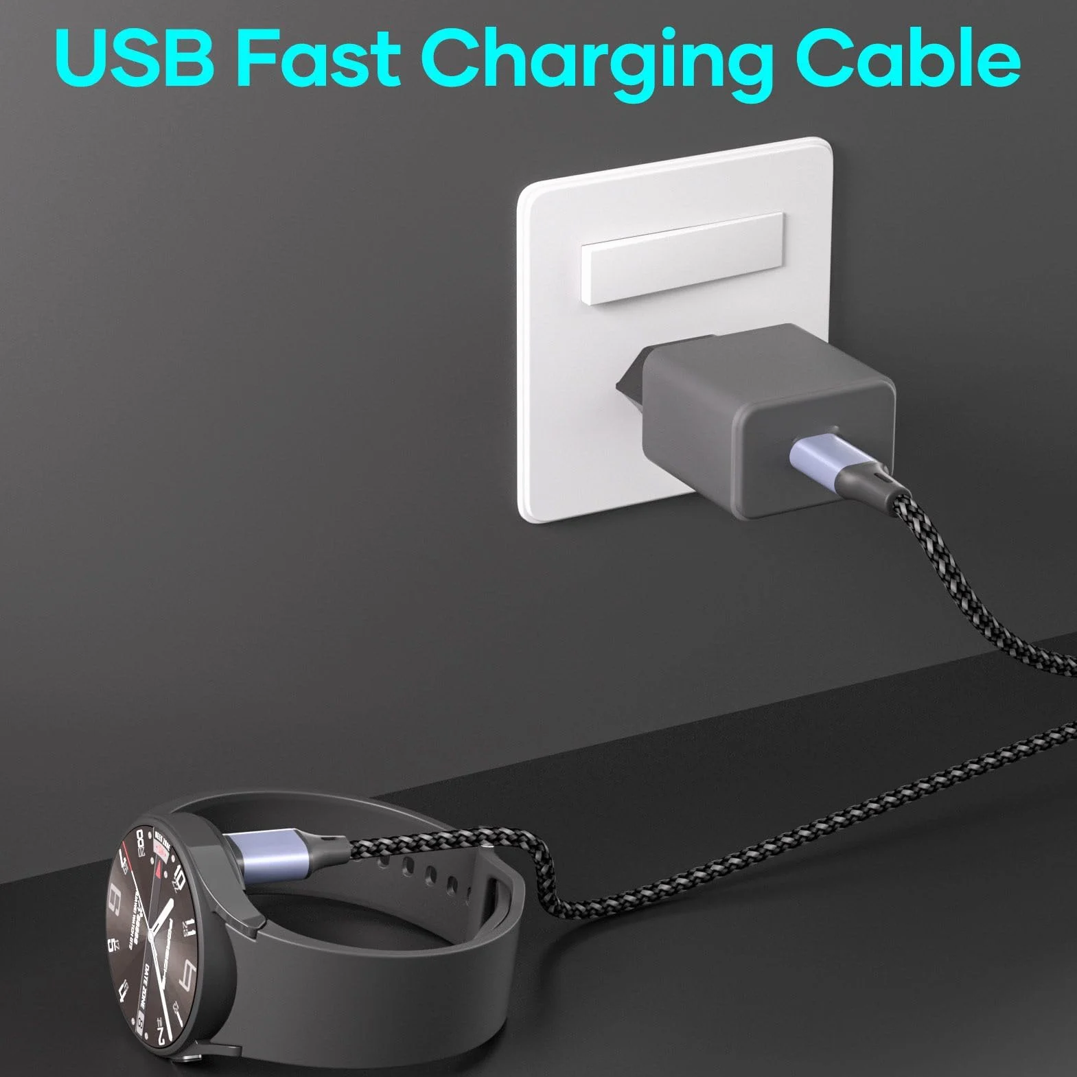 Kabel do ładowania USB-C do zegarków Garmin, kabel do ładowania 2M USB-C do Garmin Fenix ​​8/8 Solar/7S/7X/E/6, Forerunner 945/955/965/265/55, Tactix, Vivoactive 4S/5, Venu 2S/3S/SQ, Epix Pro 2