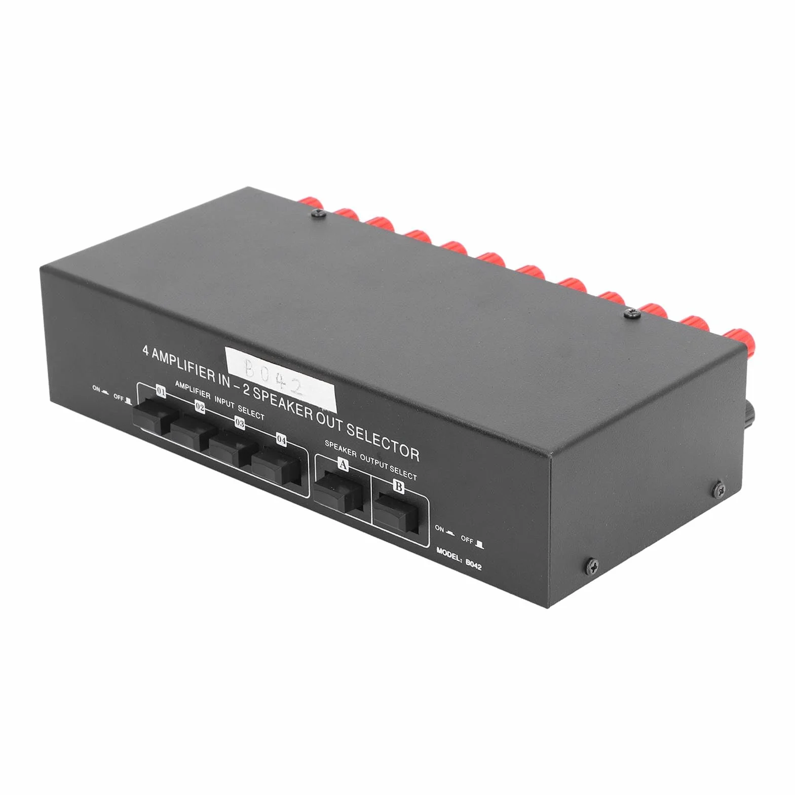 Głośnik, przełącznik wyboru pasywny, 4 wejścia, 2 wyjścia stereo audio rozdzielacz box z niezależnymi regulatorami głośności 300 W