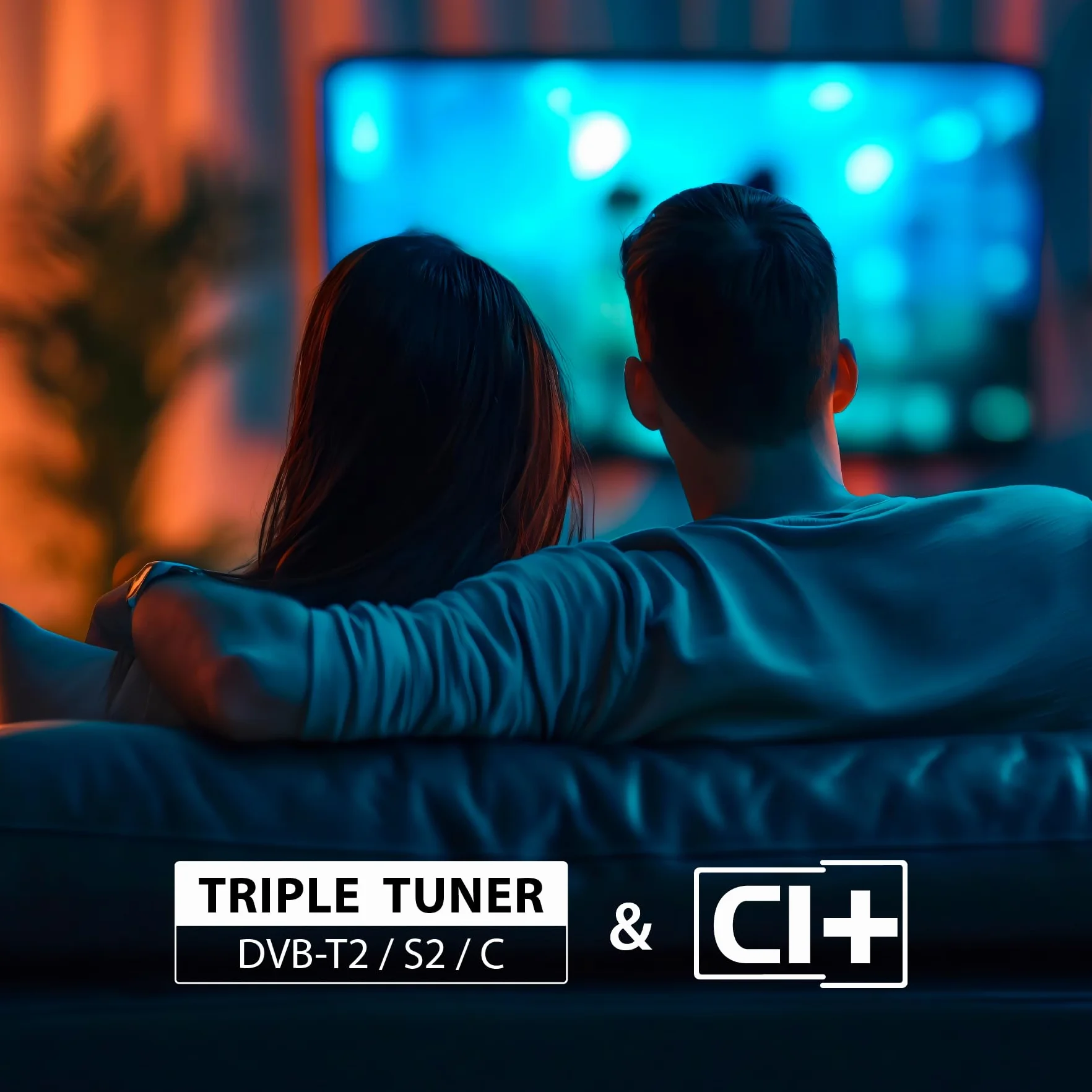 DYON Movie Smart 22 VX, 22", Full HD, Smart TV, potrójny tuner HD (DVB-C/-S2/-T2), App Store, Netflix, Prime Video, YouTube, DAZN, Disney+, waipu.tv, tryb hotelowy