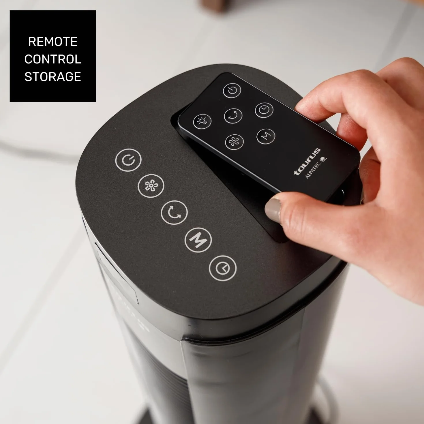 TAURUS New Babel Digital wentylator wieżowy, 50 W, pilot zdalnego sterowania, 3 tryby, 4 prędkości, timer 9h, funkcja oscylacji, cyfrowy ekran dotykowy, uchwyt do przenoszenia