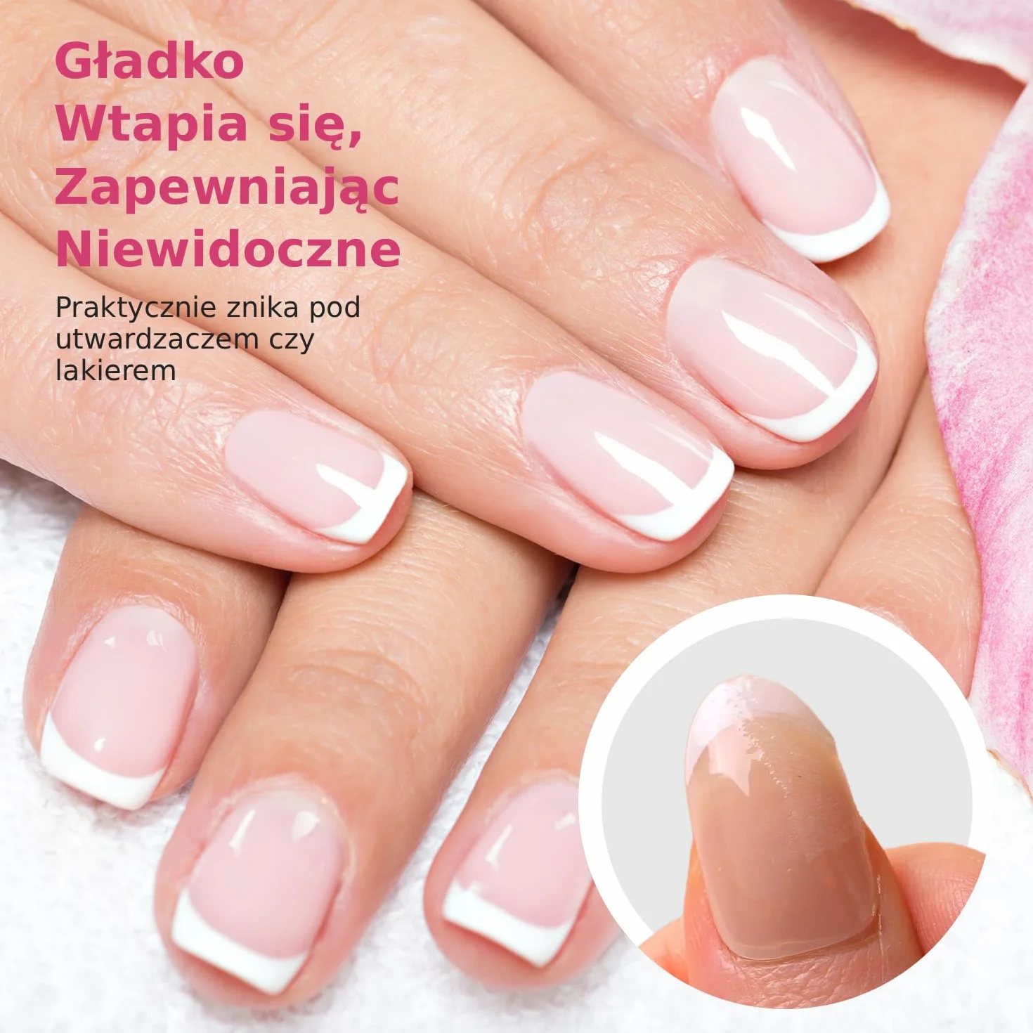 Finga-Nails Taśma i Owijka do Paznokci 46 cm - Przezroczysta Naprawa Pękniętego Paznokcia – Tymczasowa Ochrona Manicure – Naprawa Paznokci – Instrukcje w Zestawie