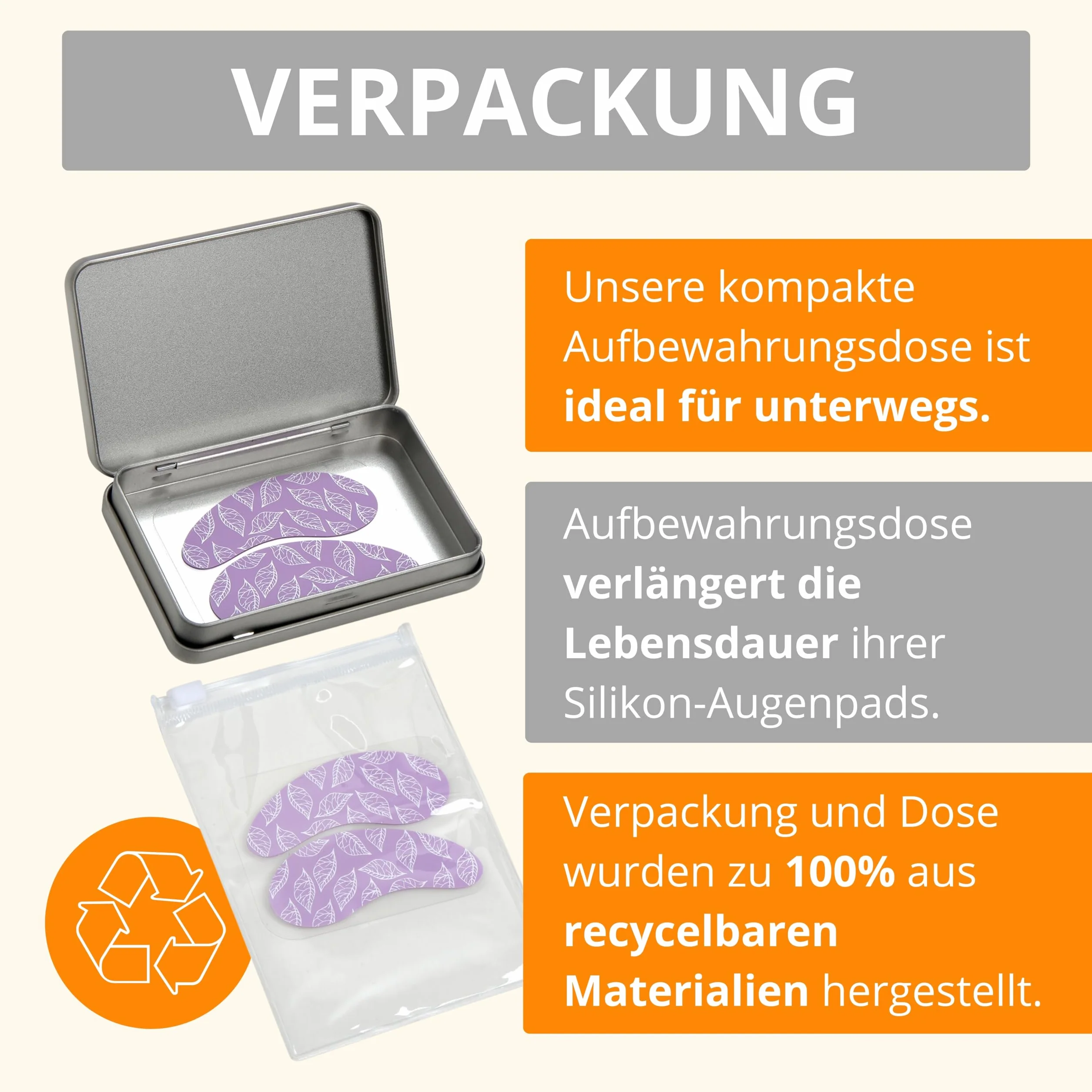 AMATHINGS (2 pary) wielokrotnego użytku podkładki pod oczy z 100% silikonu bez serum – podkładki pod oczy w eleganckiej skrzynce do przechowywania – pielęgnacja skóry przeciw starzeniu, workom pod