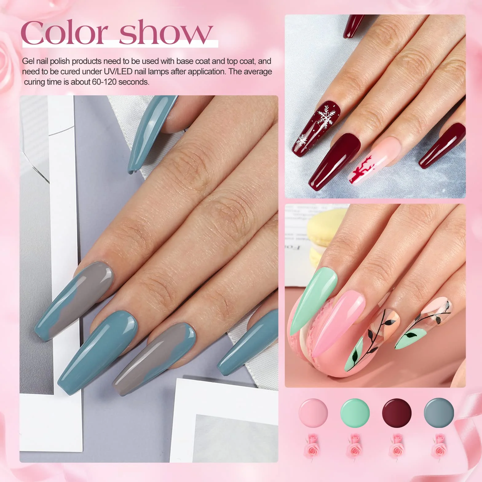 COSCELIA Zestaw 20 lakierów do paznokci UV z lampą UV/LED, 80 W, z elektryczną frezarką do paznokci, lakier żelowy, baza i top coat, zestaw startowy do paznokci żelowych