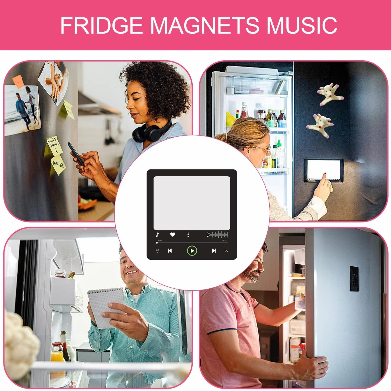 Magnesy na lodówkę akrylowe spersonalizowane fotograficzne dekoracyjne 10 sztuk