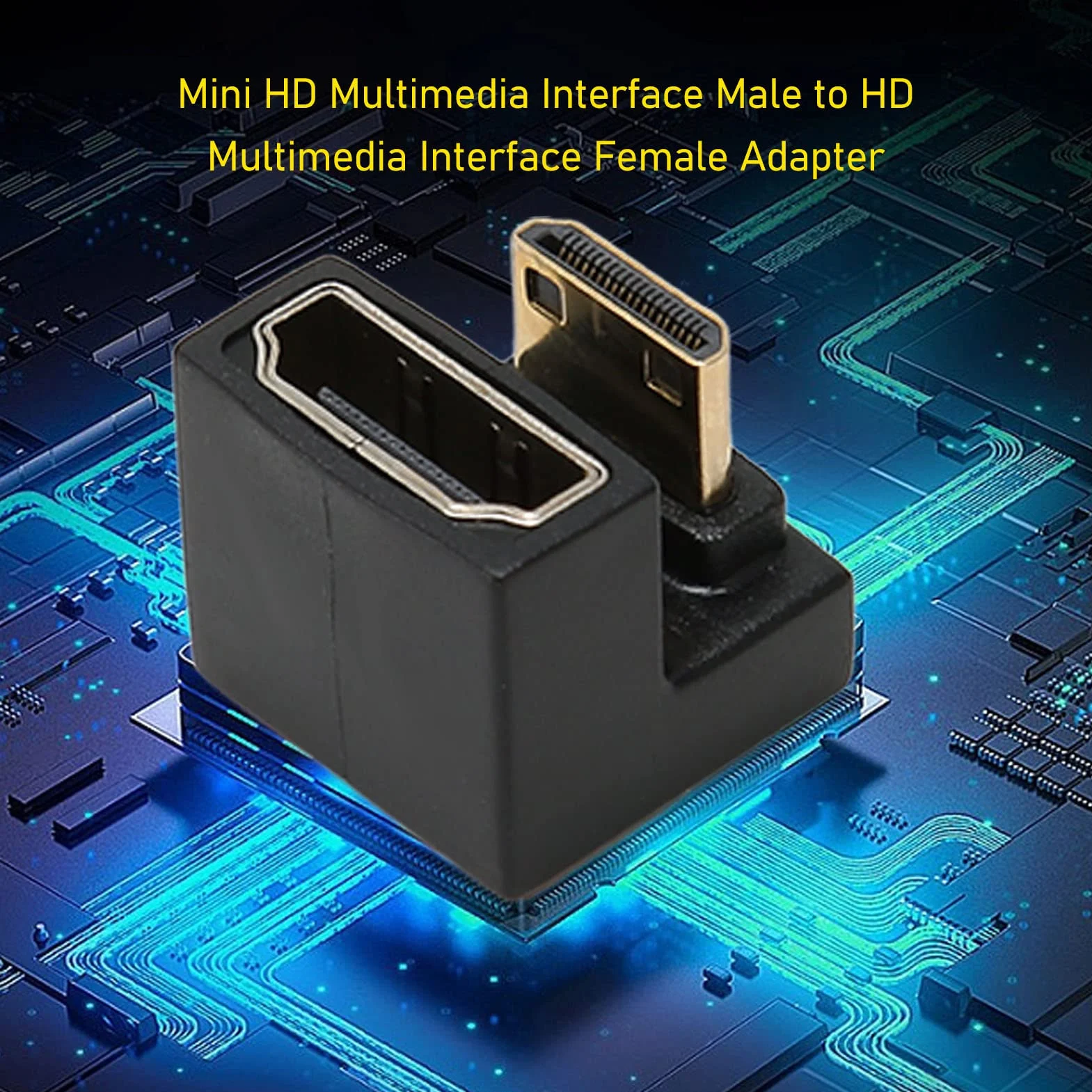 Mini HDMI do HDMI Adapter w Kształcie Litery U, 180 Stopni Męski na Żeński 8K 60Hz 48 Gb/s Konwerter na PC Projektor Telewizyjny