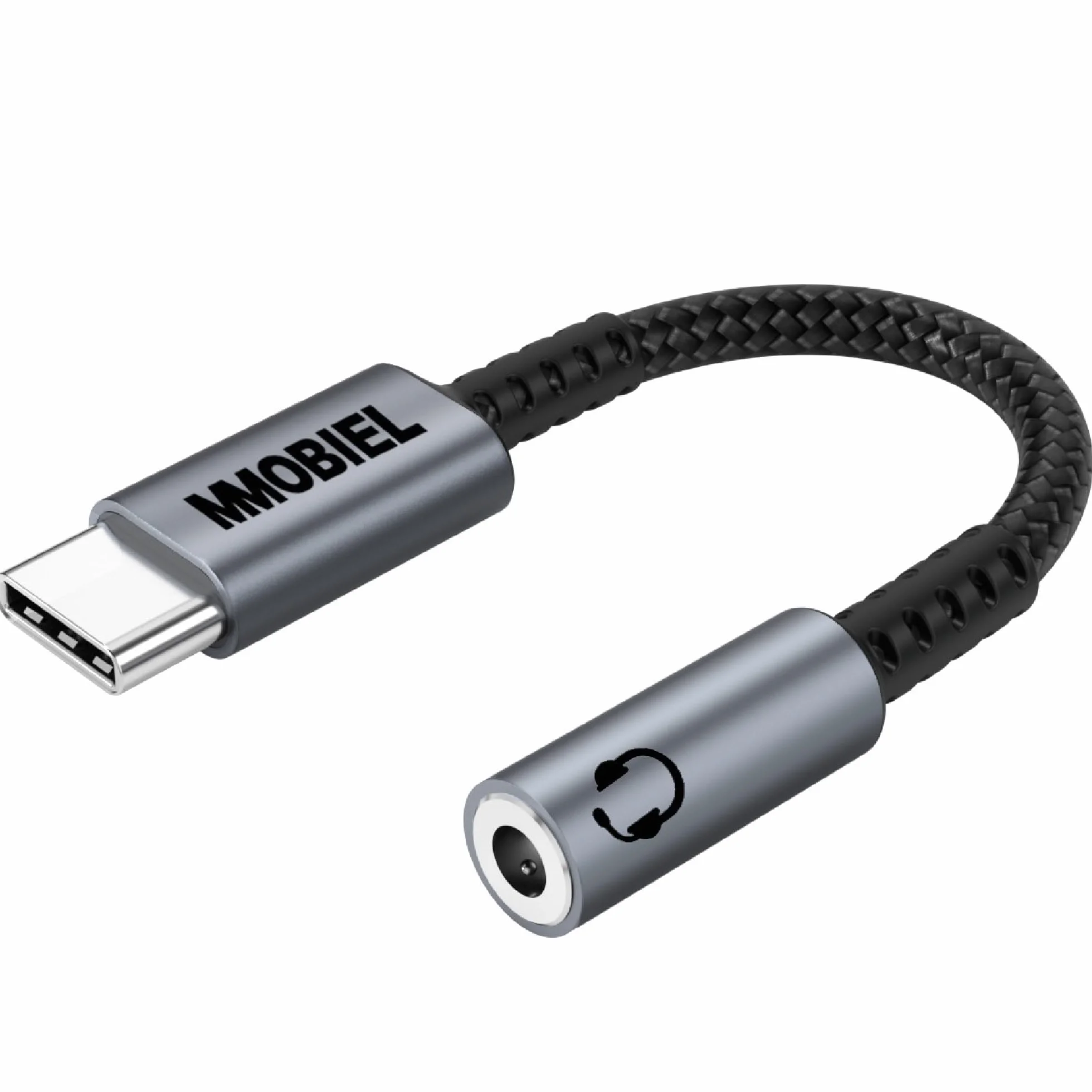 MMOBIEL USB-C na 3,5mm TRRS Gniazdo Słuchawkowe Jack-16Bit / 48Khz-USB-C na AUX Przewód Adaptera Kompatybilny z Samsung Galaxy S26/S25, iPad, MacBook, iPhone 17 16 15, Pixel 8 i Nie Tylko - Aluminium