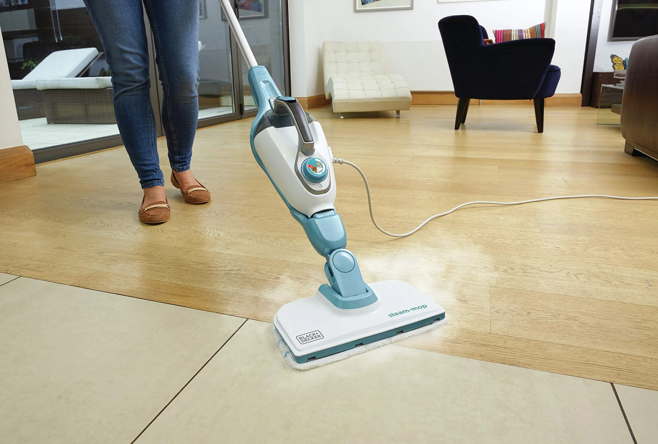 BLACK+DECKER, Mop parowy o mocy 1300 W, 9w1 z rękawicą parową, FSMH1351SM