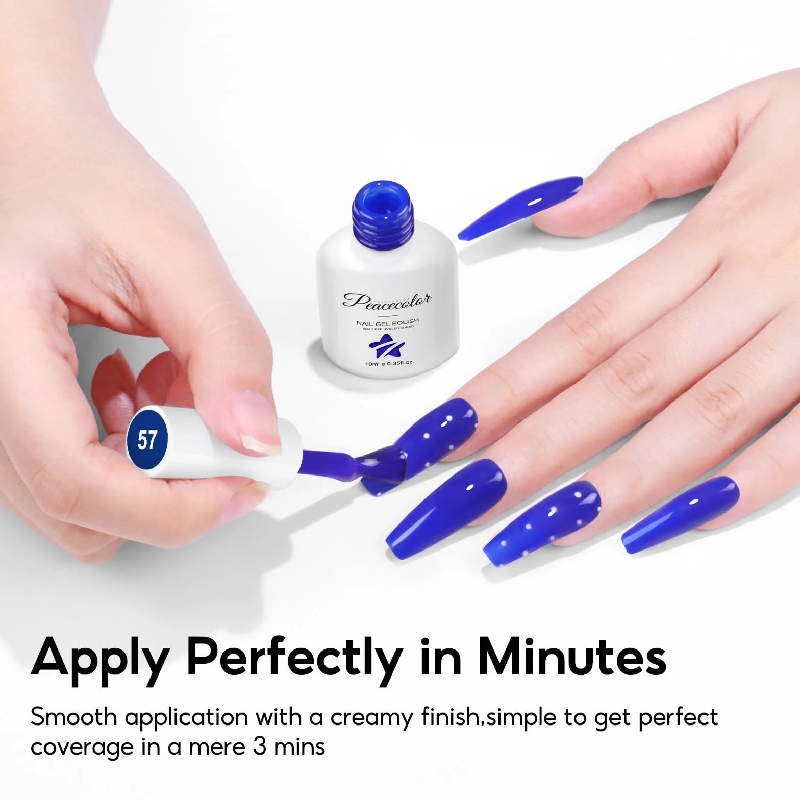PEACECOLOR 10 ml Lakier do paznokci UV Granatowy Lakier do paznokci żelowy Lakier UV Paznokcie żelowe Manicure Salon, DIY w domu