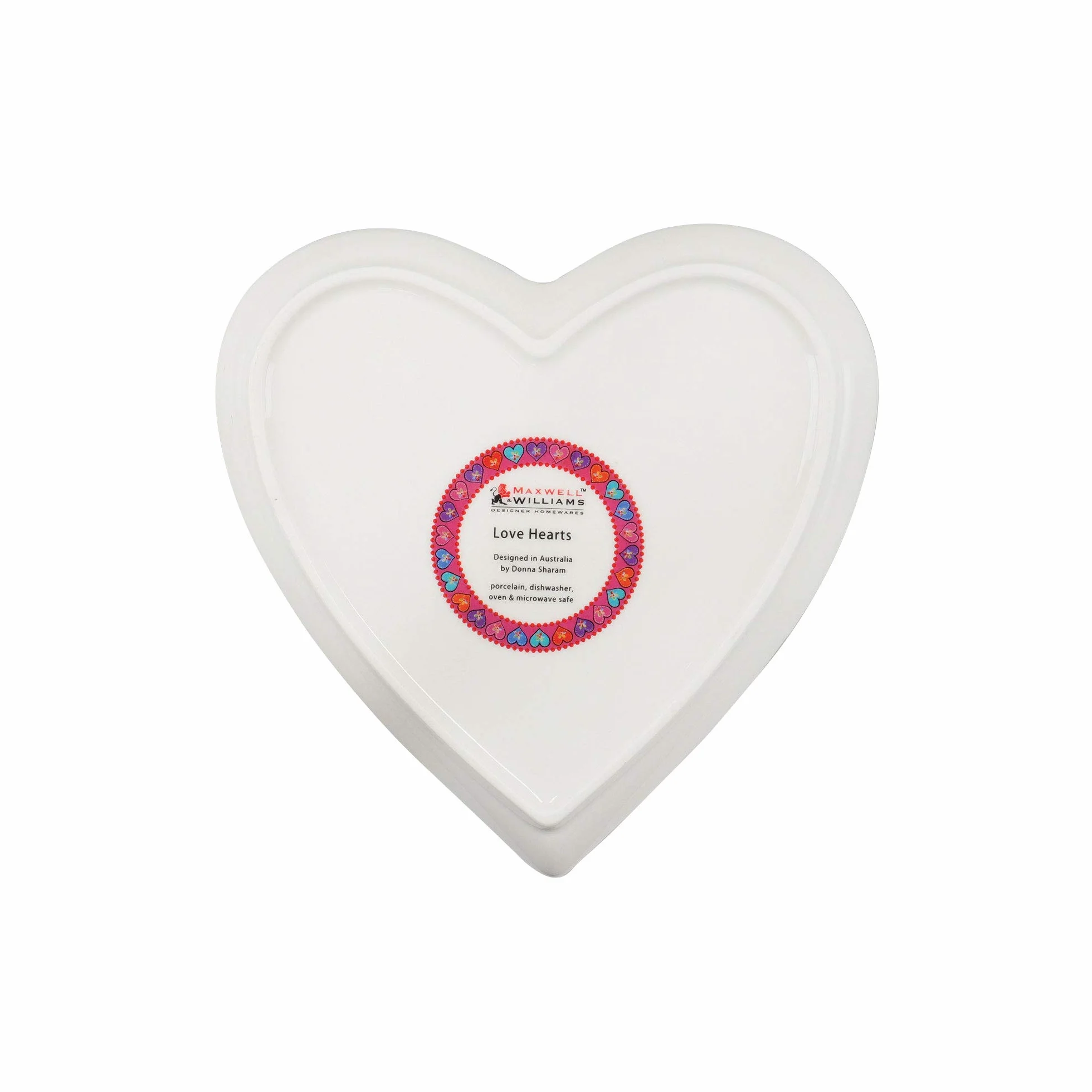 Maxwell & Williams Love Hearts Talerz boczny w kształcie serca porcelana różowy 15,5 cm
