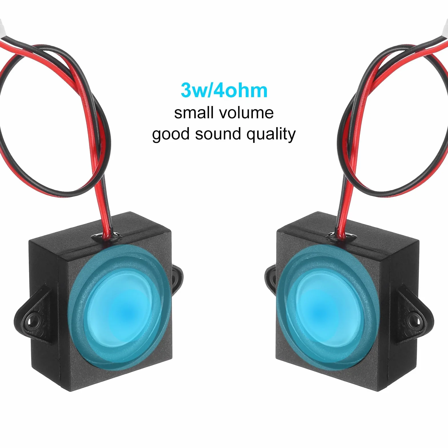 QUARKZMAN 2 szt. Głośniki 3 W 4 Ohm Mini Głośnik Mikrogłośnik z interfejsem Jst-Ph2.0 do małych projektów elektronicznych, maszyn reklamowych, monitorów LCD