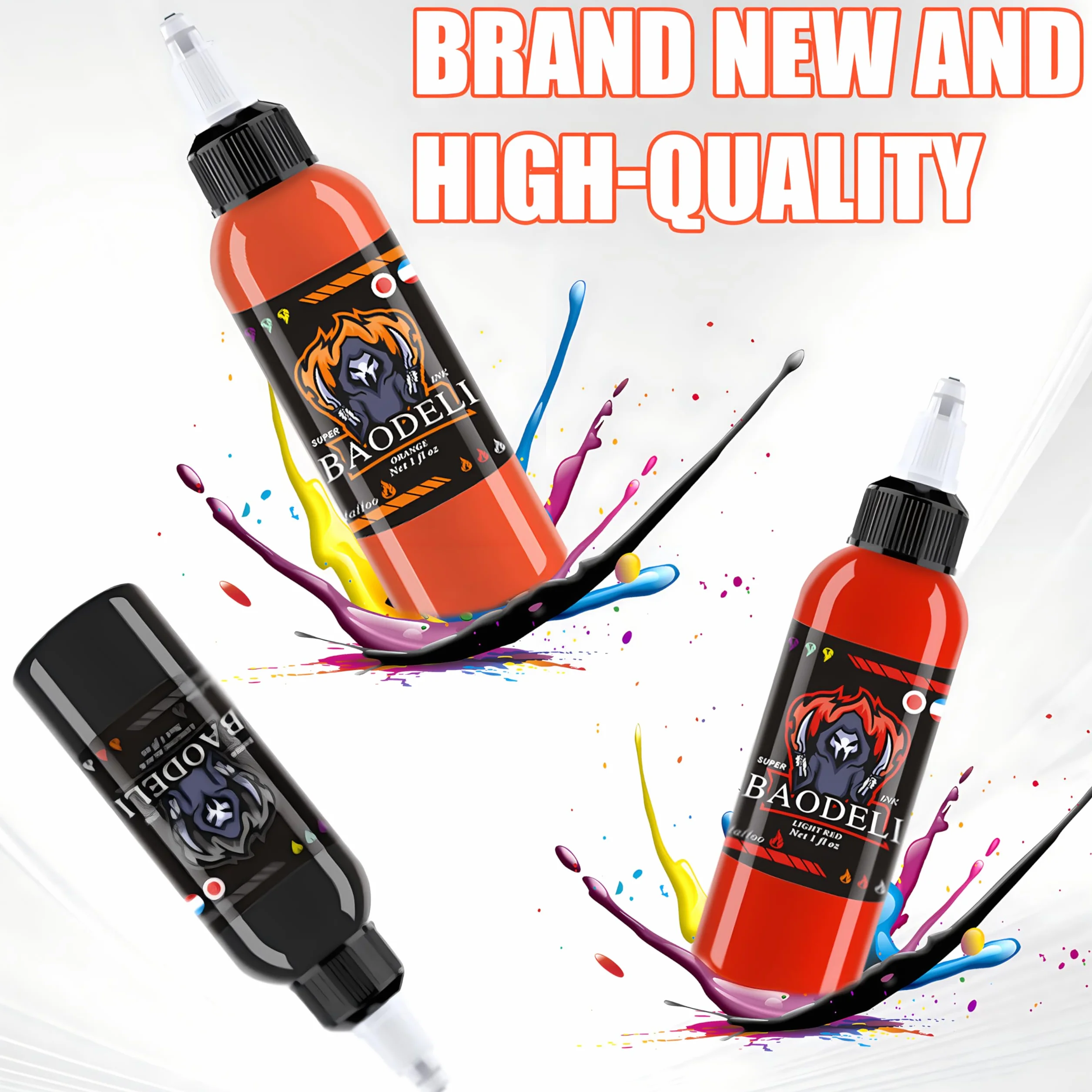 DLD Dazzling Vivid Color Tattoo Kit profesjonalny zestaw 14 butelek (1 oz pro) zestaw do tatuażu, standardowy zestaw pigmentów UE, 30 ml