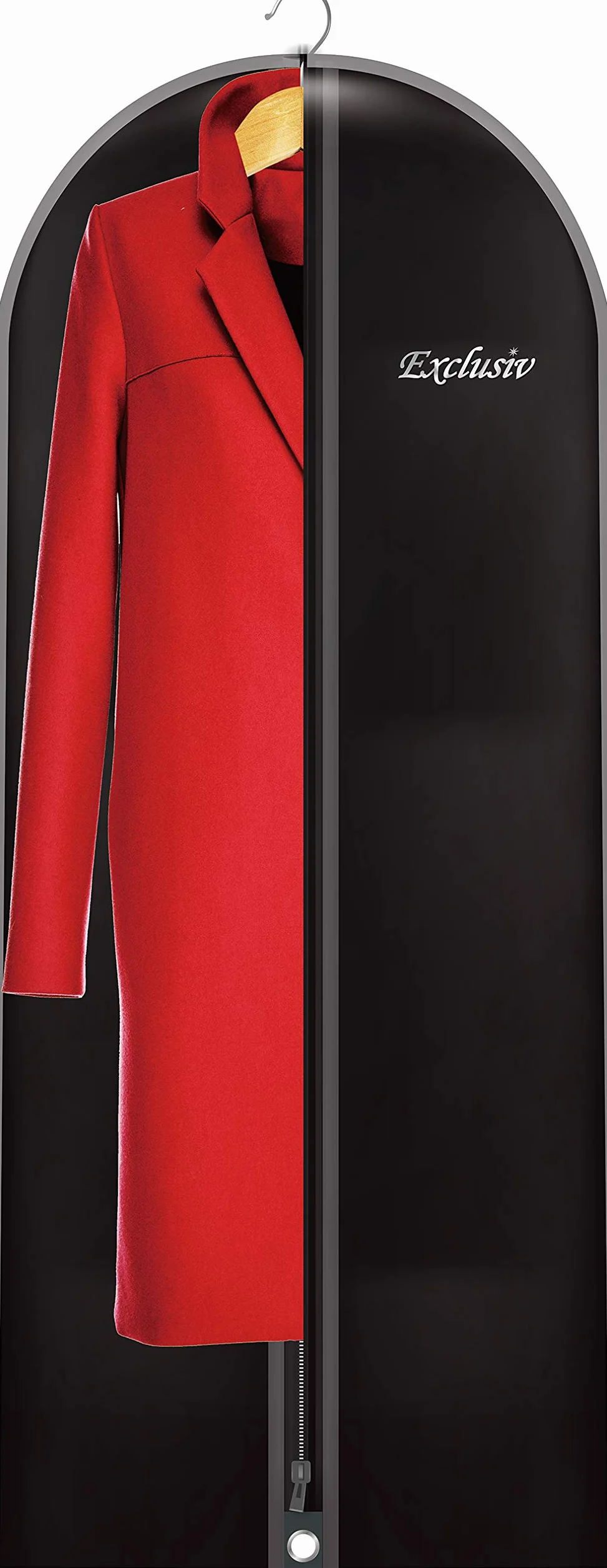 Pokrowiec na garnitur 150 x 60 cm torba na ubrania Oxford z kieszenią na buty czarny