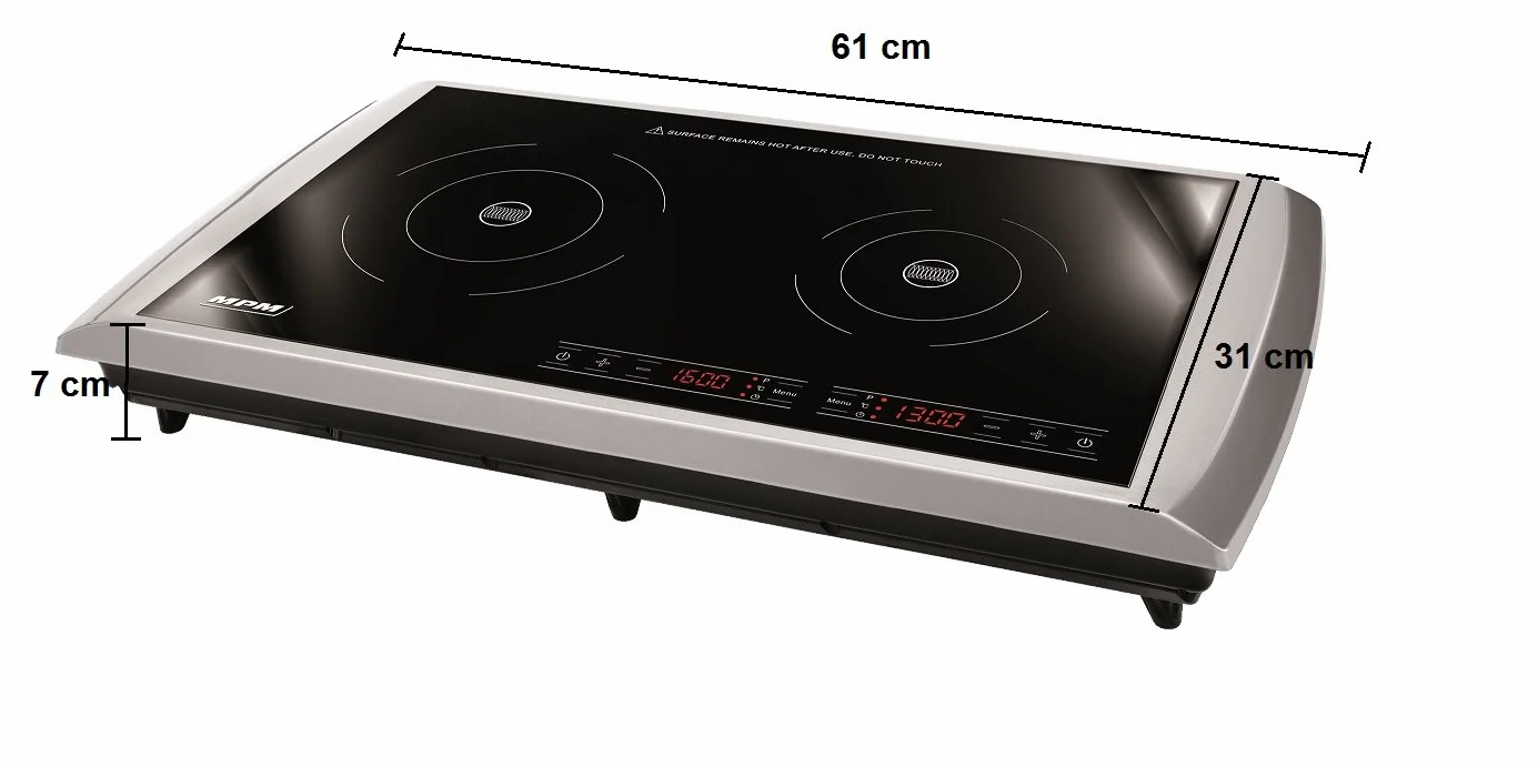 MPM MKE-11 Kuchenka Indukcyjna 2900W 2 Pola Grzejne Ceramiczna Płyta Indukcyjna