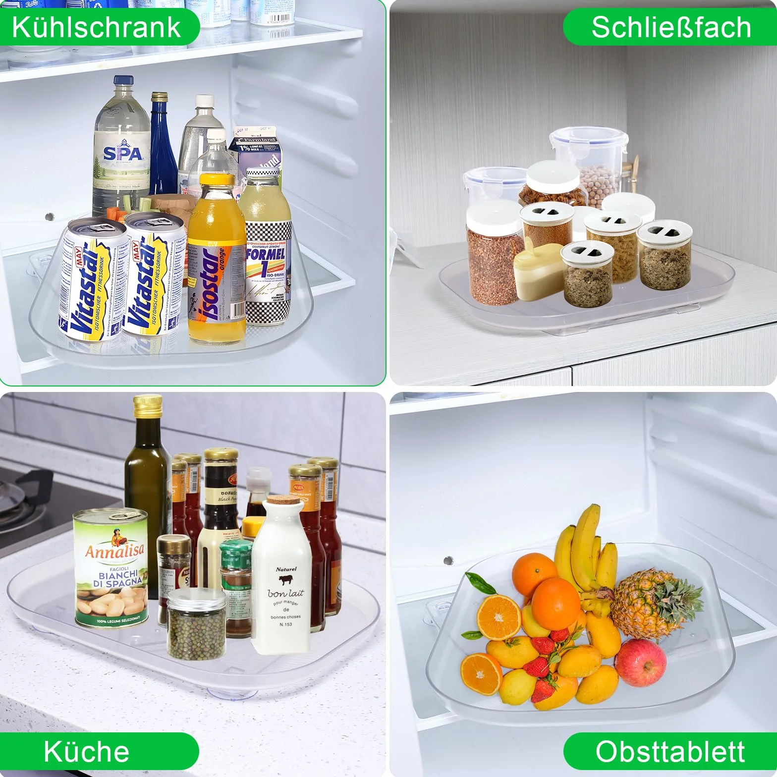 Lazy Susan obrotowy organizer na lodówkę 39 cm ABS talerz obrotowy