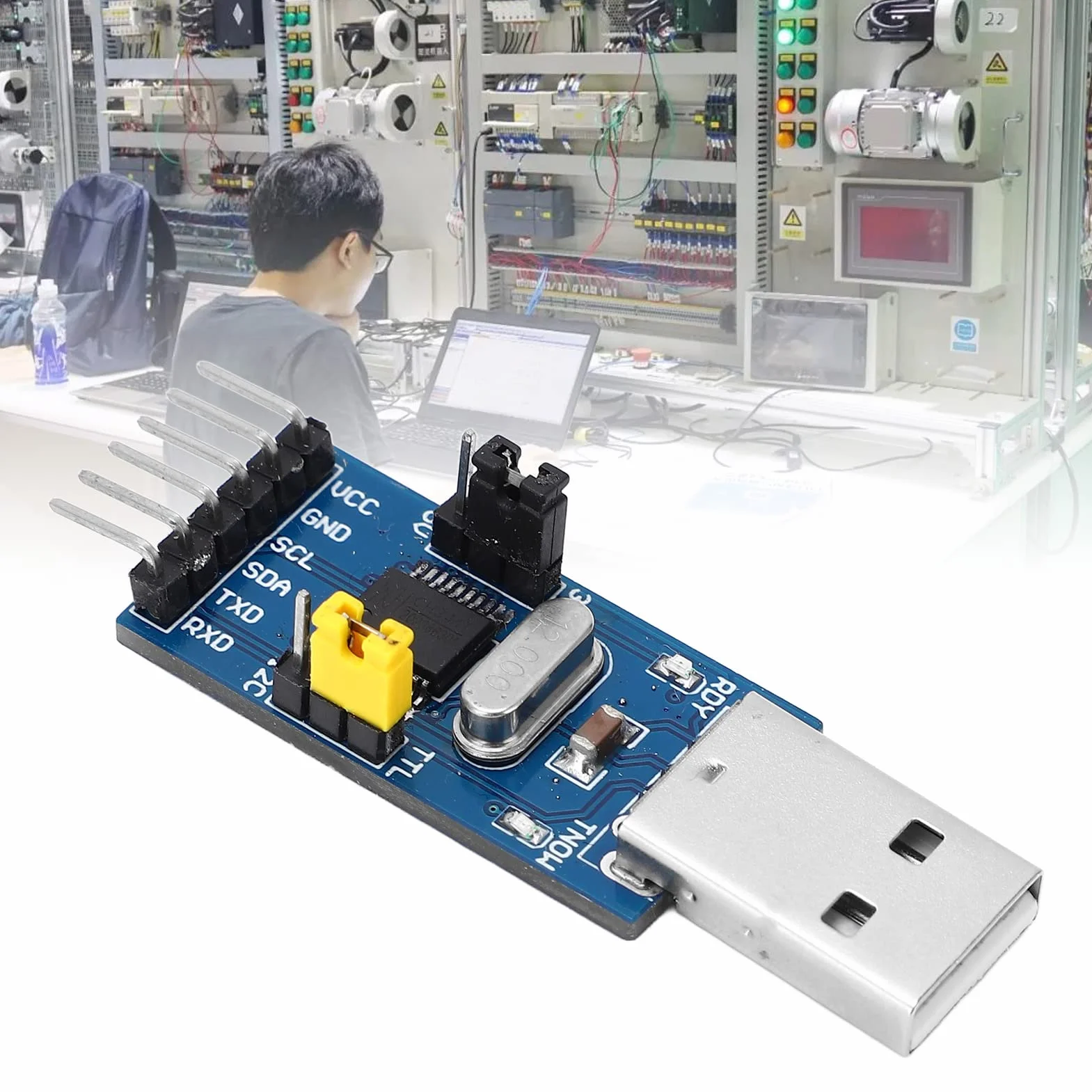 Moduł Adaptera Konwertera USB na IIC I2C UART Komponenty Elektroniczne, moduł Adaptera Pobierania Szeregowego USB na TTL z Przewód Połączeniowy