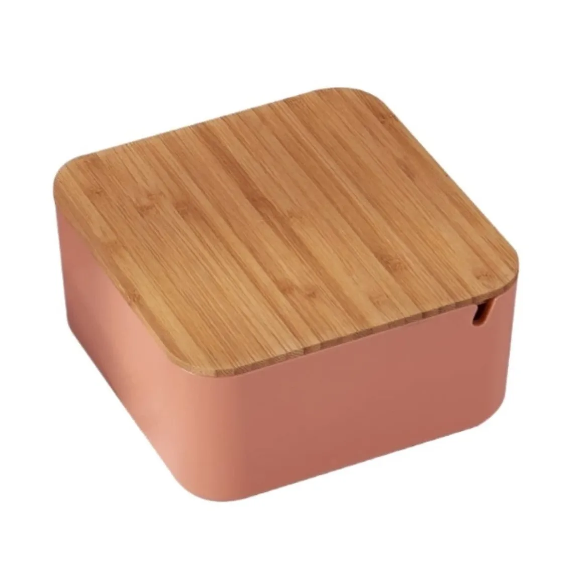 Stojak na Kosmetyki, Pudełko Do Przechowywania Kosmetyków Na Biurko Z Pokrywką Lusterkiem Szminka Pielęgnacji Skóry Organizator Przybory Makijażu Blat Roboczy(Pink)
