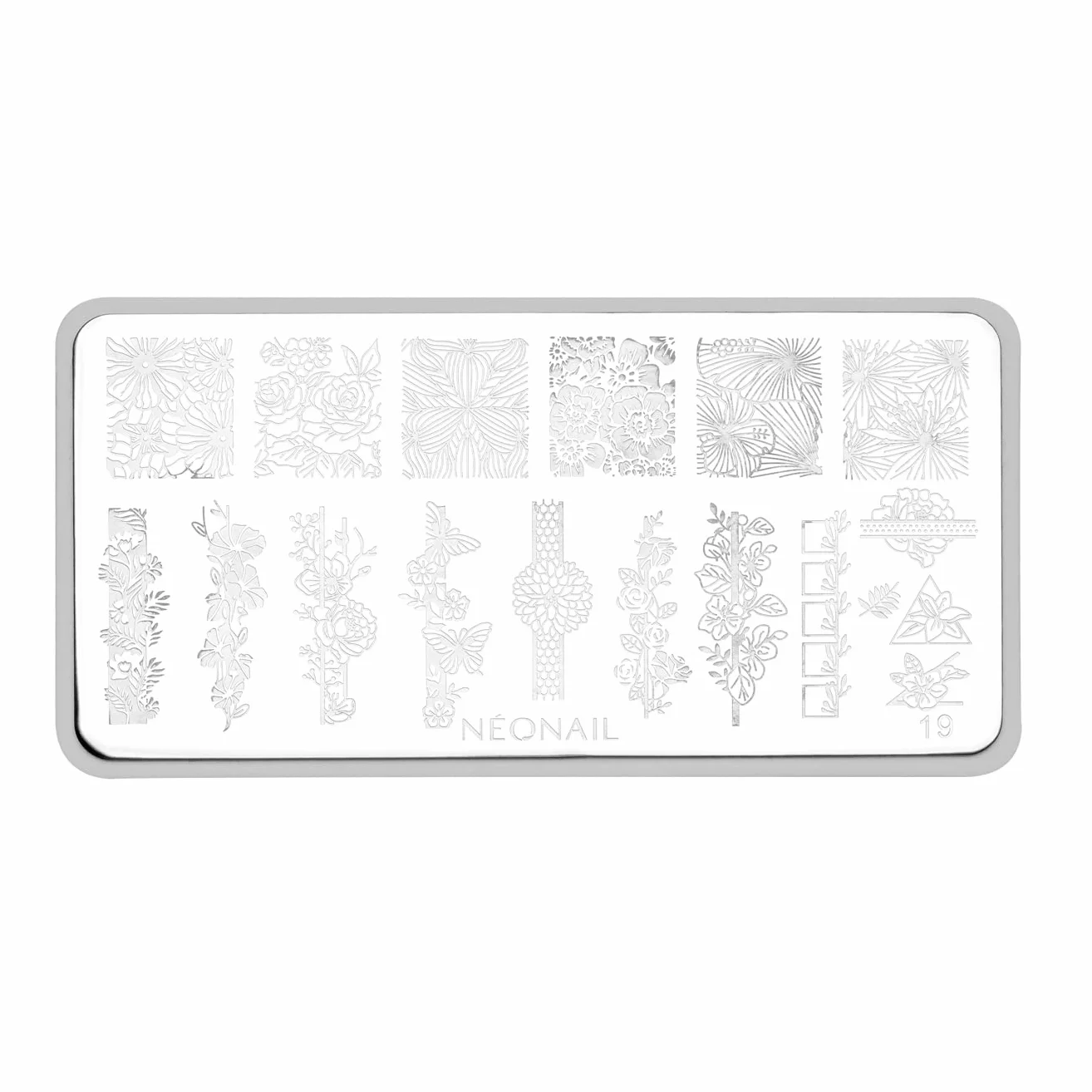 NEONAIL Stamping Plate 19 - Płytka do Stampingu - Blaszka do Stemplowania Paznokci - Nail Art Stamping - Blaszka do Stempli - Zdobienie Paznokci