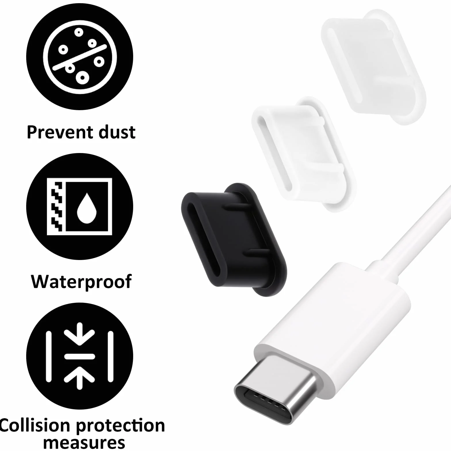 60 sztuk wtyczek przeciwpyłowych USB C, ochrona telefonu komórkowego USB C, wtyczka przeciwpyłowa, USB-C ochrona przed kurzem, zatyczki kompatybilne z telefonem komórkowym, ochrona przed kurzem