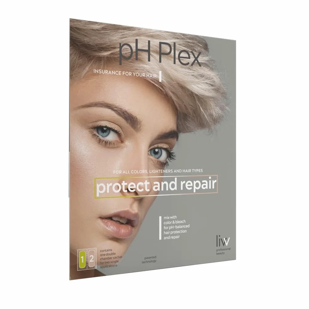 pH Plex 1 Protect & 2 repair - system pielęgnacji włosów do naprawy i ochrony podczas farbowania, blaknięcia lub rozjaśniania. Naprawia uszkodzone włosy.
