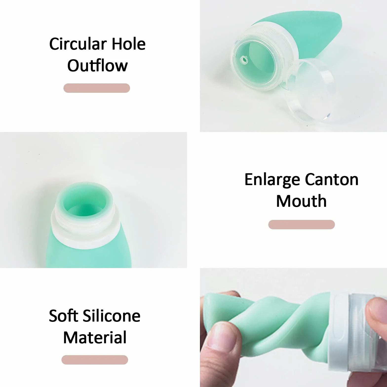 Zestaw butelek do squeeze do sałatek, szczelne mini butelki na przyprawy, przenośny pojemnik na dressing z szczotką do czyszczenia (38 ml)