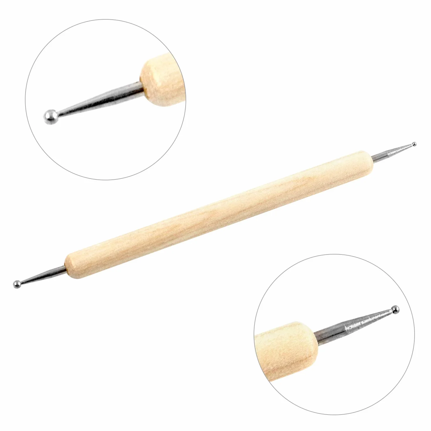 QWORK® rozsianych długopis Nail Art rozsianych narzędzi, rozsianych zestaw narzędzi do zdobienia paznokci, wytłaczany wzór, 10 sztuk