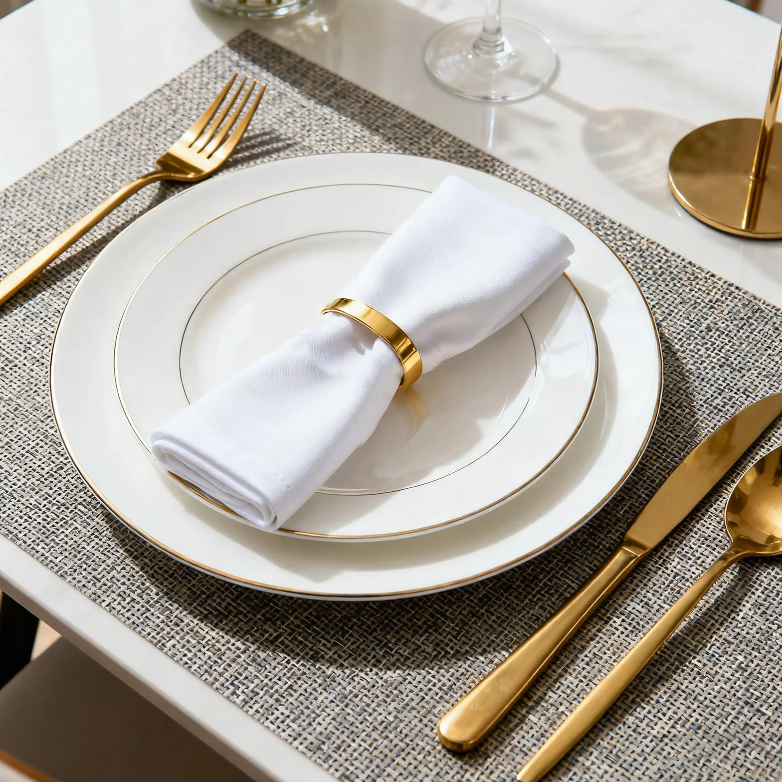Pierścienie na serwetki złote 12 szt. Eleganckie klamry do serwetek, Pierścienie na serwetki Boże Narodzenie Napkin Rings z metalu do dekoracji stołu Walentynki Wielkanoc Wesele Boże Narodzenie