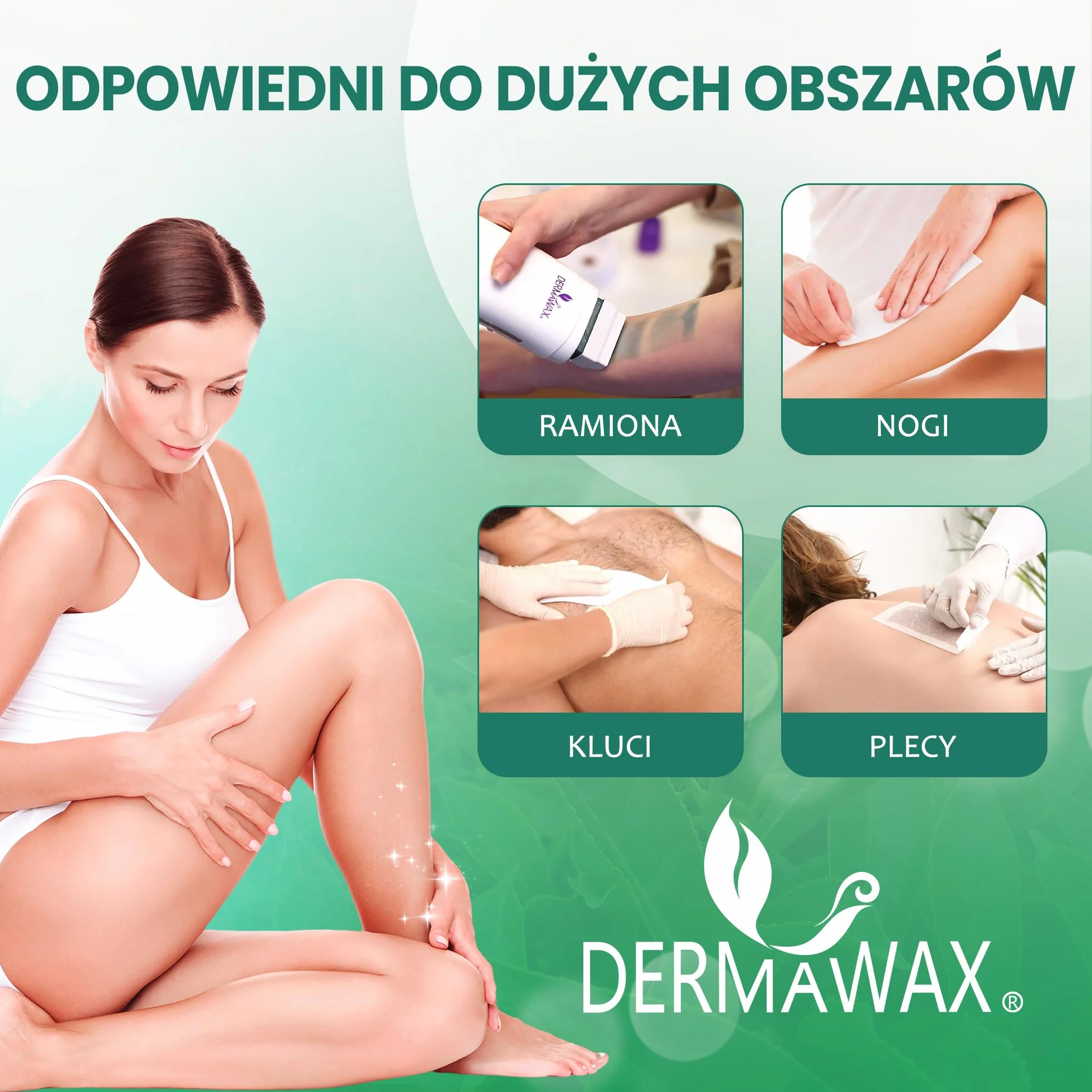 Dermawax Wkład woskowy Aloe Vera 6 x 100 ml – uniwersalne wkłady do depilacji z podgrzewaczem (nie wchodzi w zakres dostawy)