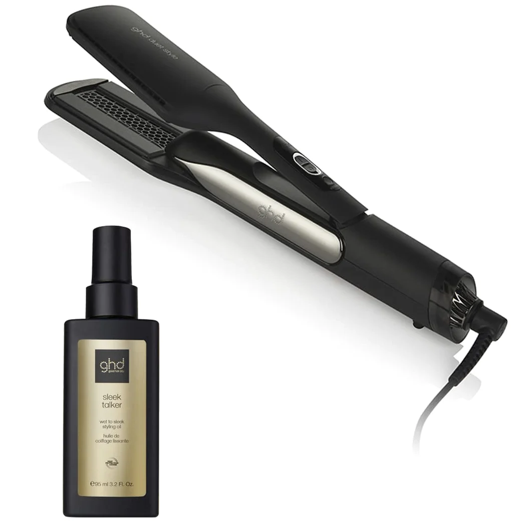 GHD - Prostownica do włosów Duet Style Black 2 w 1 z olejkiem do stylizacji wygładzającej