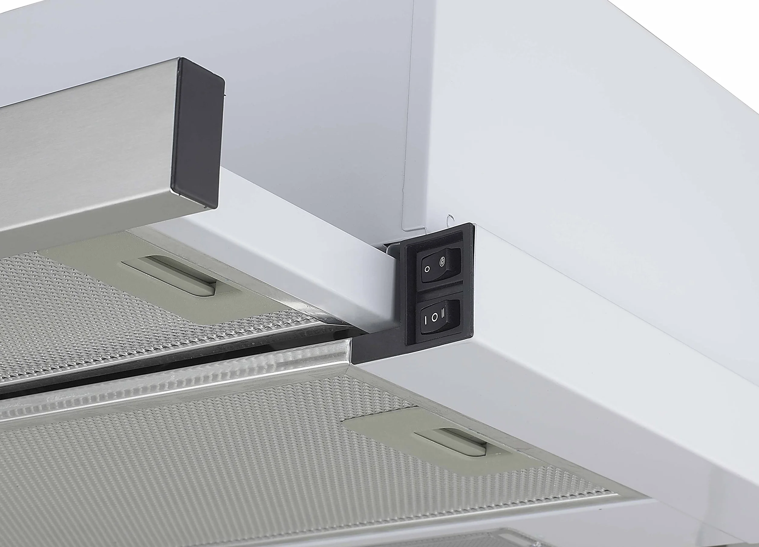 PKM UBH6002-2H okap kuchenny 60 cm 333 m³/h LED srebrny wysuwany