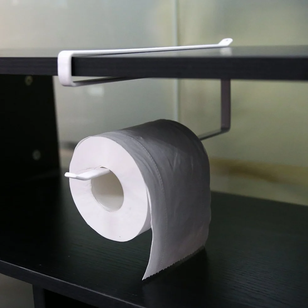 Wieszak na Papier Kuchenny, Uchwyt na rolkę Papieru ze Stali Nierdzewnej, Oszczędzający Miejsce Wieszak Ręczniki do Kuchni i łazienki