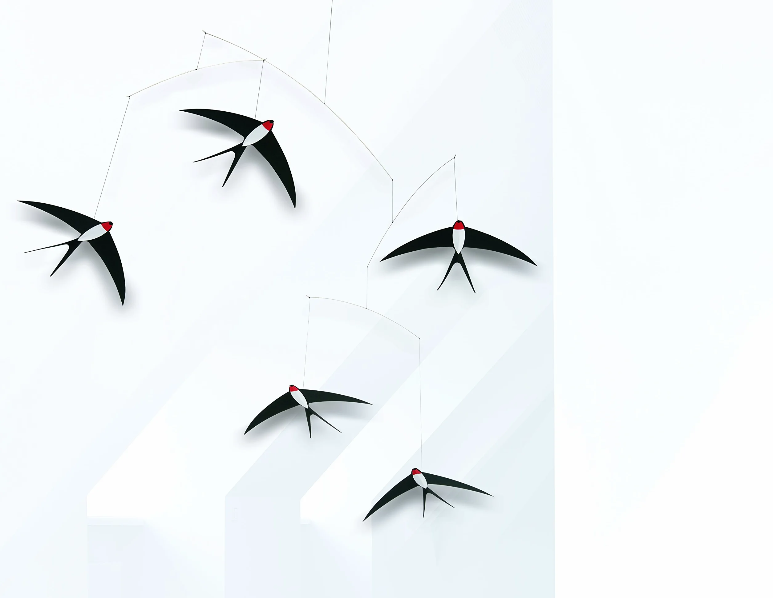 Flensted 024B Flying Swallows 5 Mobile, stal, wielokolorowe, 53 x 70 cm