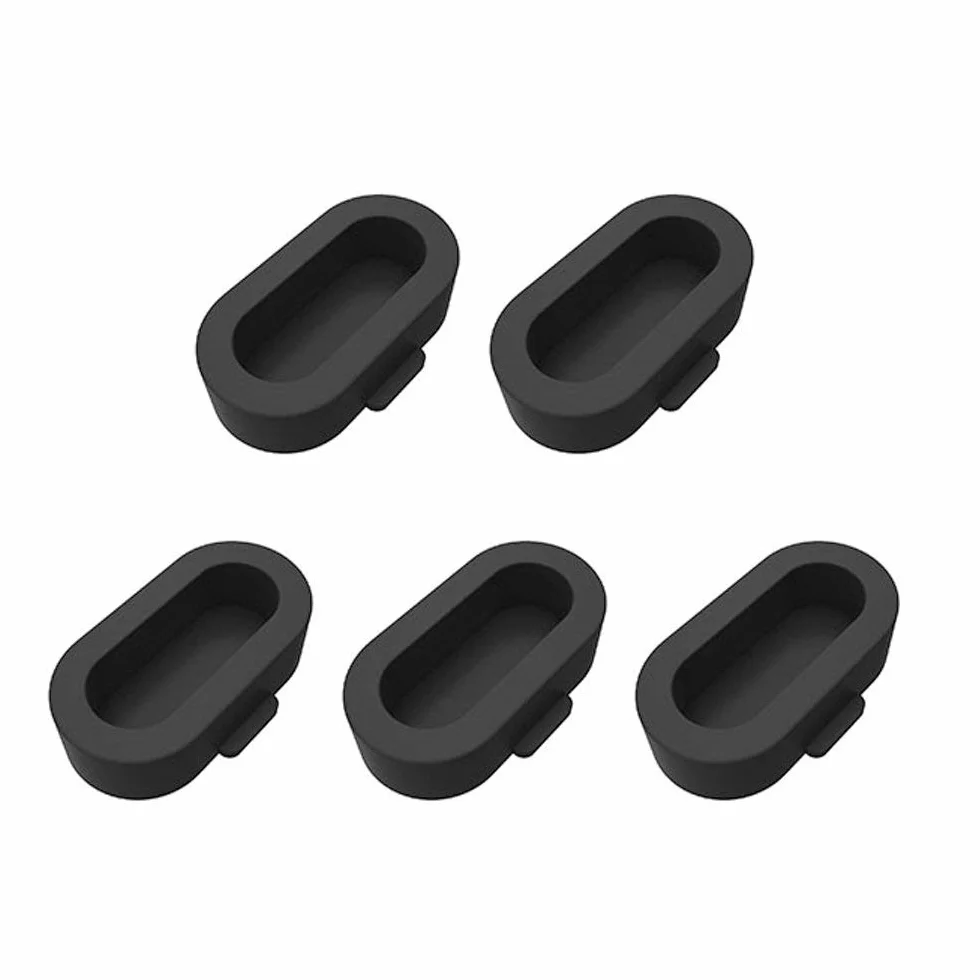 AWINNER Fenix 5/5S/5X/Plus/Forerunner 935 wtyczka przeciwpyłowa, miękki silikonowy ochraniacz portu ładowarki, zatyczki przeciwpyłowe do zegarka Garmin Fenix 5/5S/5X/Forerunner 935 (5-czarny)