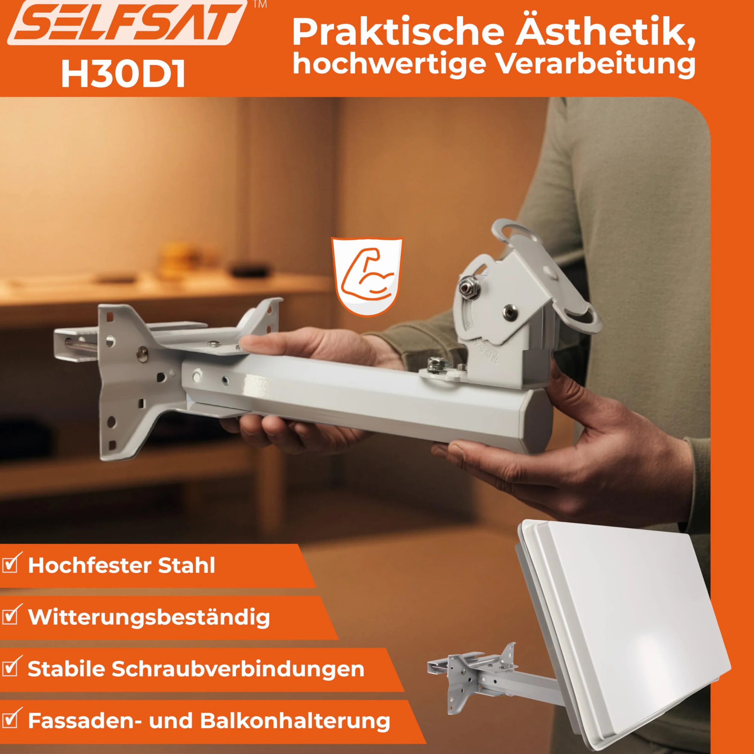 Selfsat 67413-GB Antena, Szary, 54,7 x 27,7 x 5,8 cm; 1,1 kg