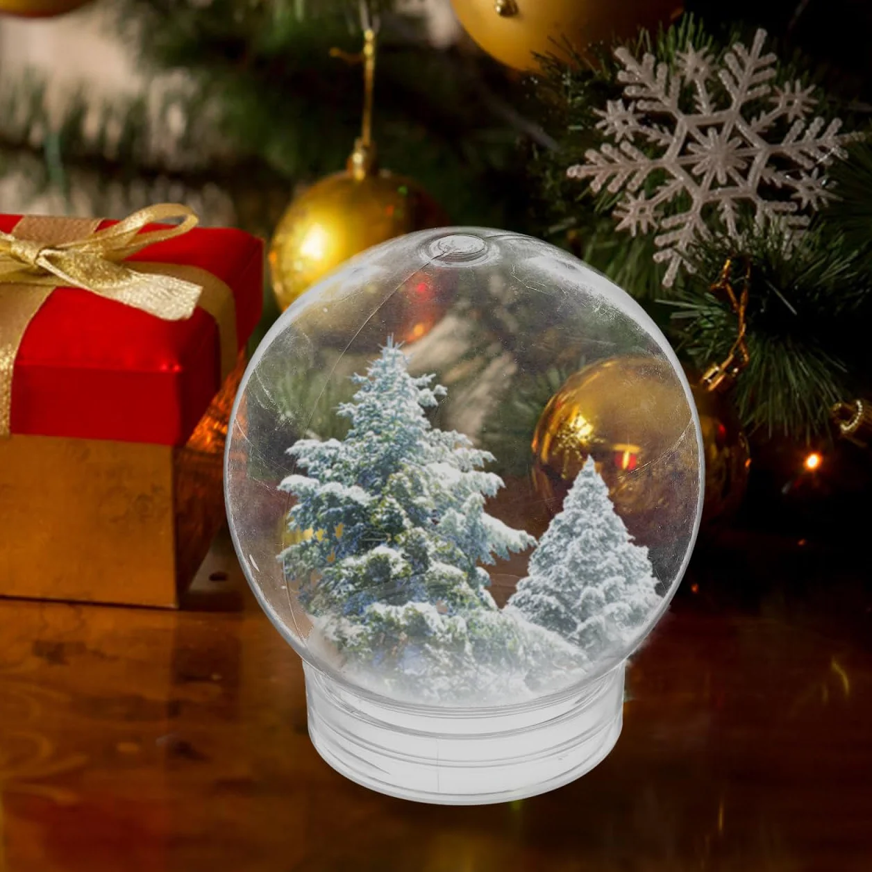 PRETYZOOM Kule śnieżne DIY 10 sztuk 270 ml przezroczyste puste szkło z nakrętką