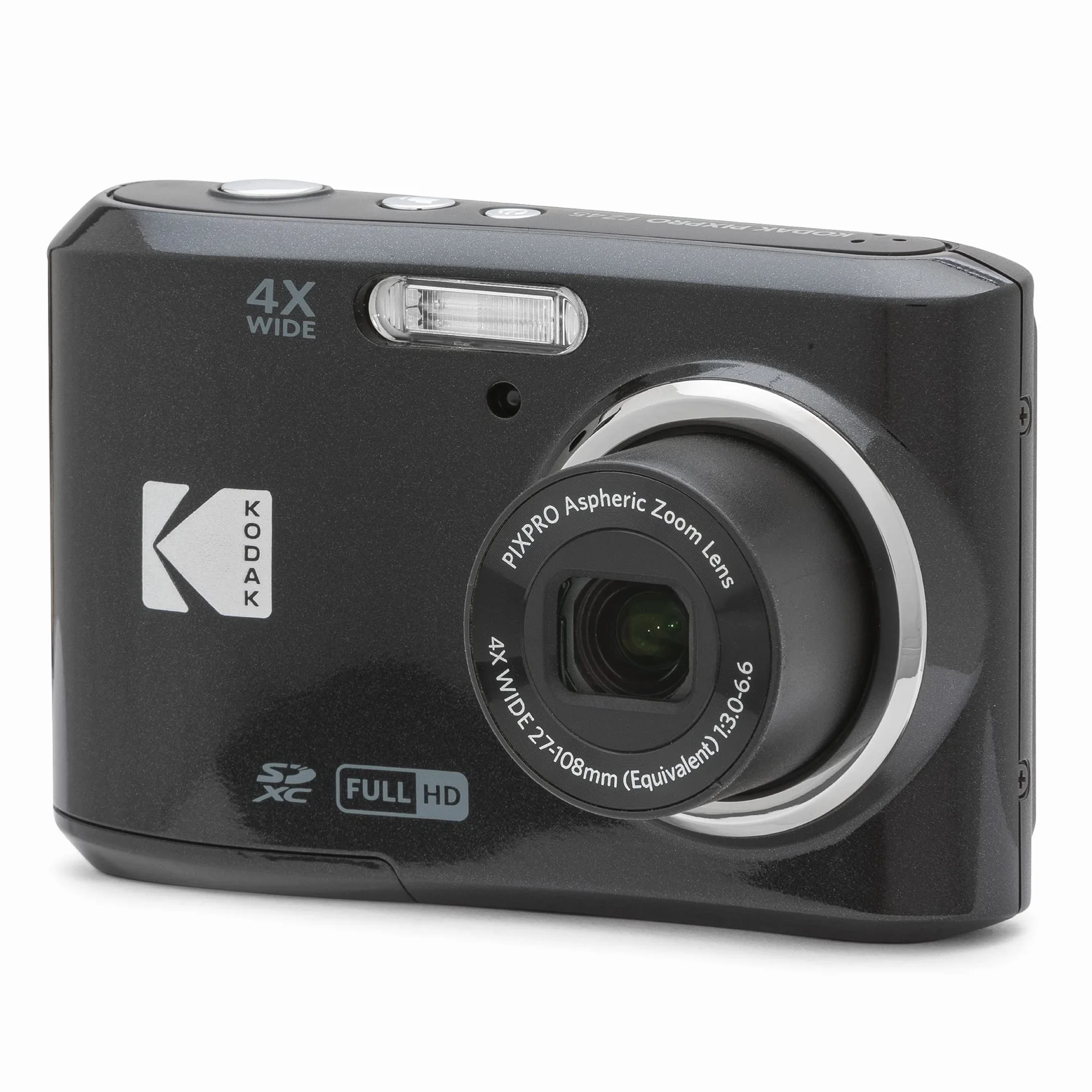 KODAK PIXPRO Friendly Zoom FZ45-BK aparat cyfrowy 16 MP z 4-krotnym zoomem optycznym, szerokokątnym 27 mm i ekranem LCD 6.9 cm (czarny)