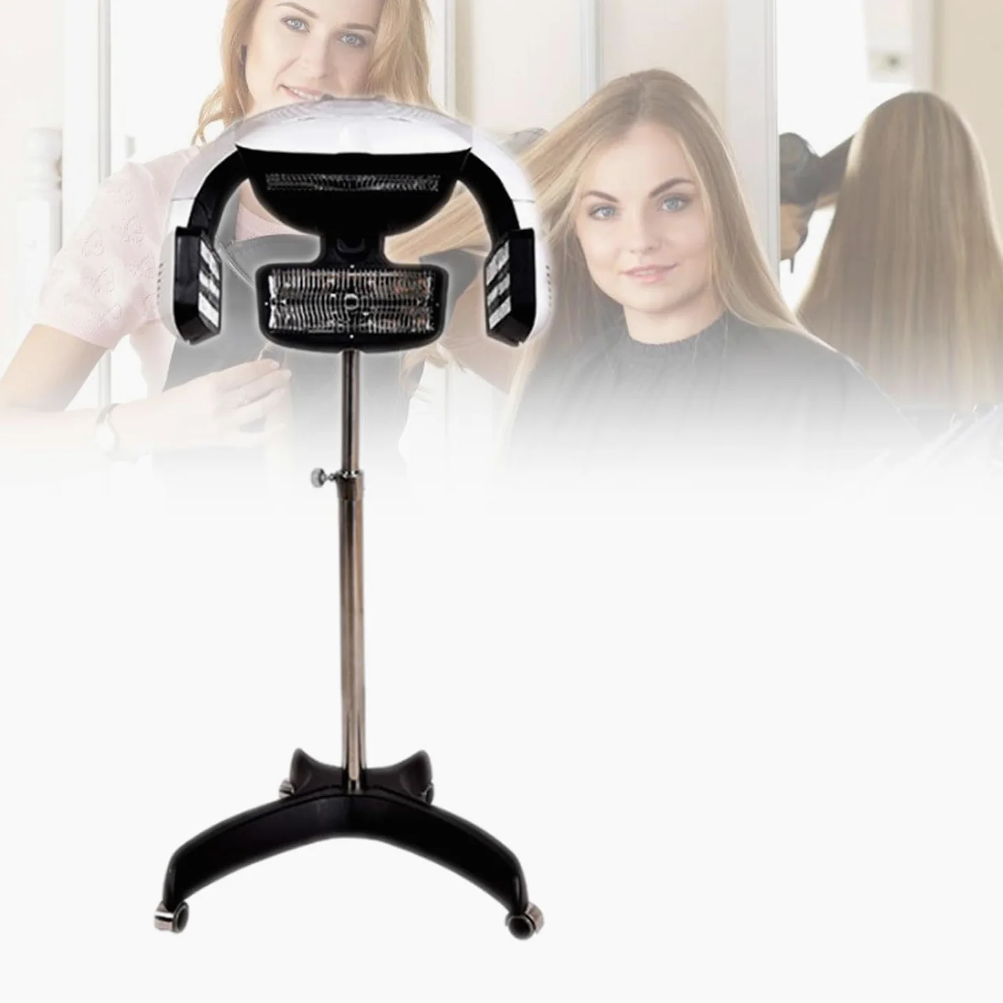 Stojak do suszenia włosów 700 W, profesjonalny procesor kolorów do salonu, akcelerator stereotypów z wyświetlaczem LCD z kółkami i timerem, pionowa maszyna do pielęgnacji włosów
