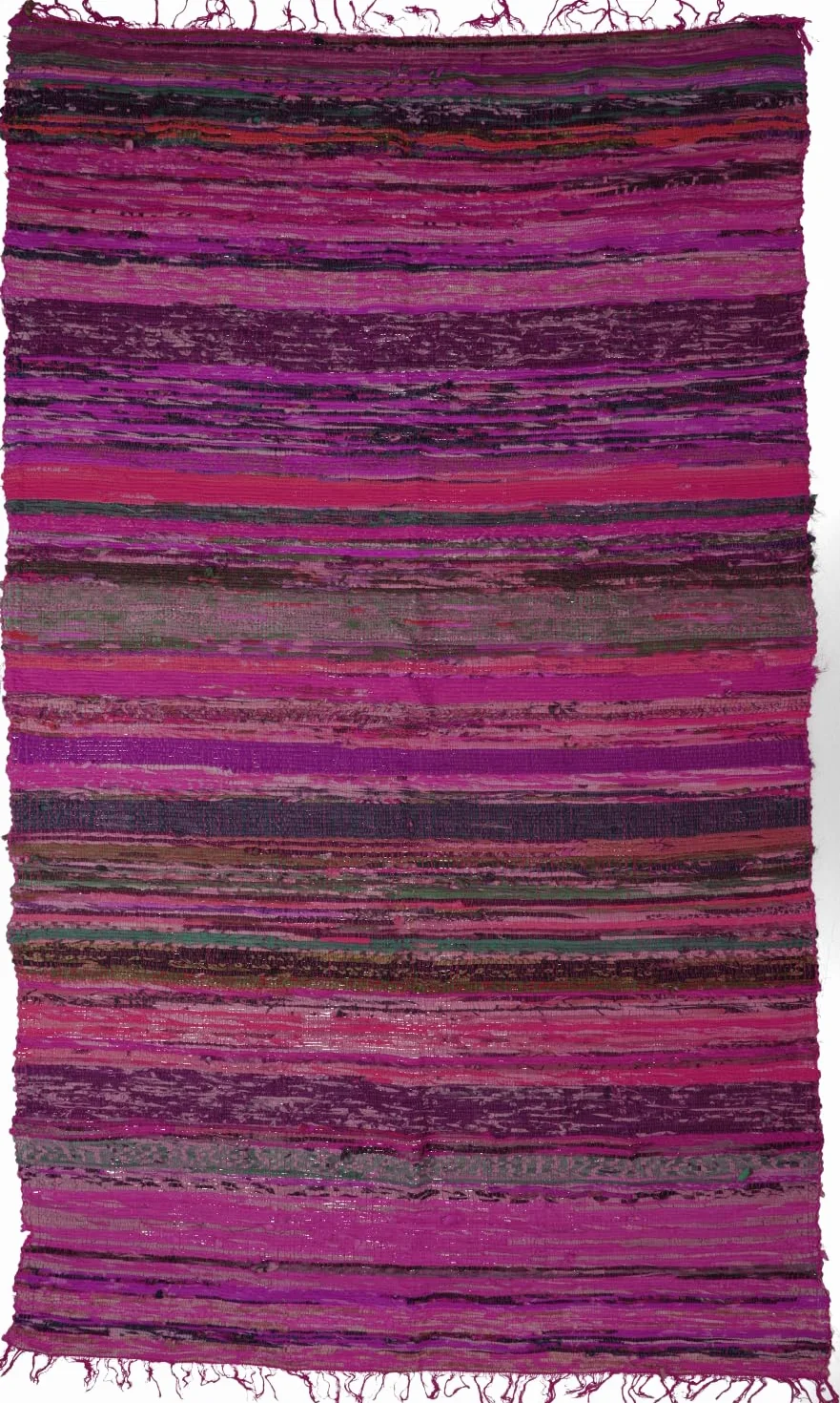 Lekki dywan z łatkami 100 x 160 cm liliowo-kolorowy czerwony bawełna