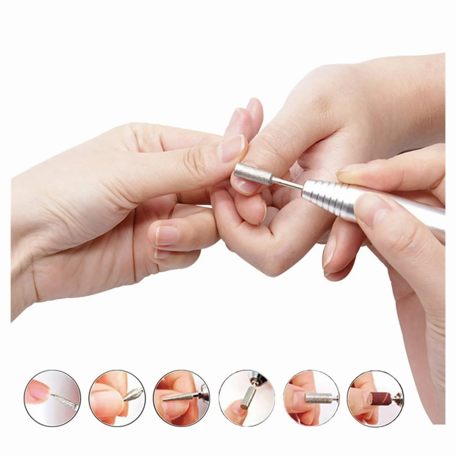Elektryczny pilnik do paznokci 35000 obr./min elektryczna wiertarka do paznokci elektryczna maszyna do manicure wiertła akcesoria zestaw do Pedicure ceramiczne wiertło do paznokci narzędzia do paznokc