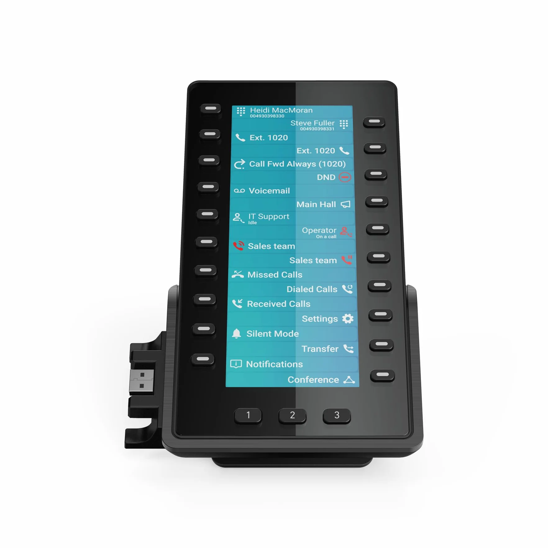 Snom D8C moduł rozszerzający do telefonów stacjonarnych D8xx - kolorowy wyświetlacz TFT 6,8 z 60 programowalnymi przyciskami - USB Plug-and-Play do bezprzewodowego zarządzania telefonami w biurze